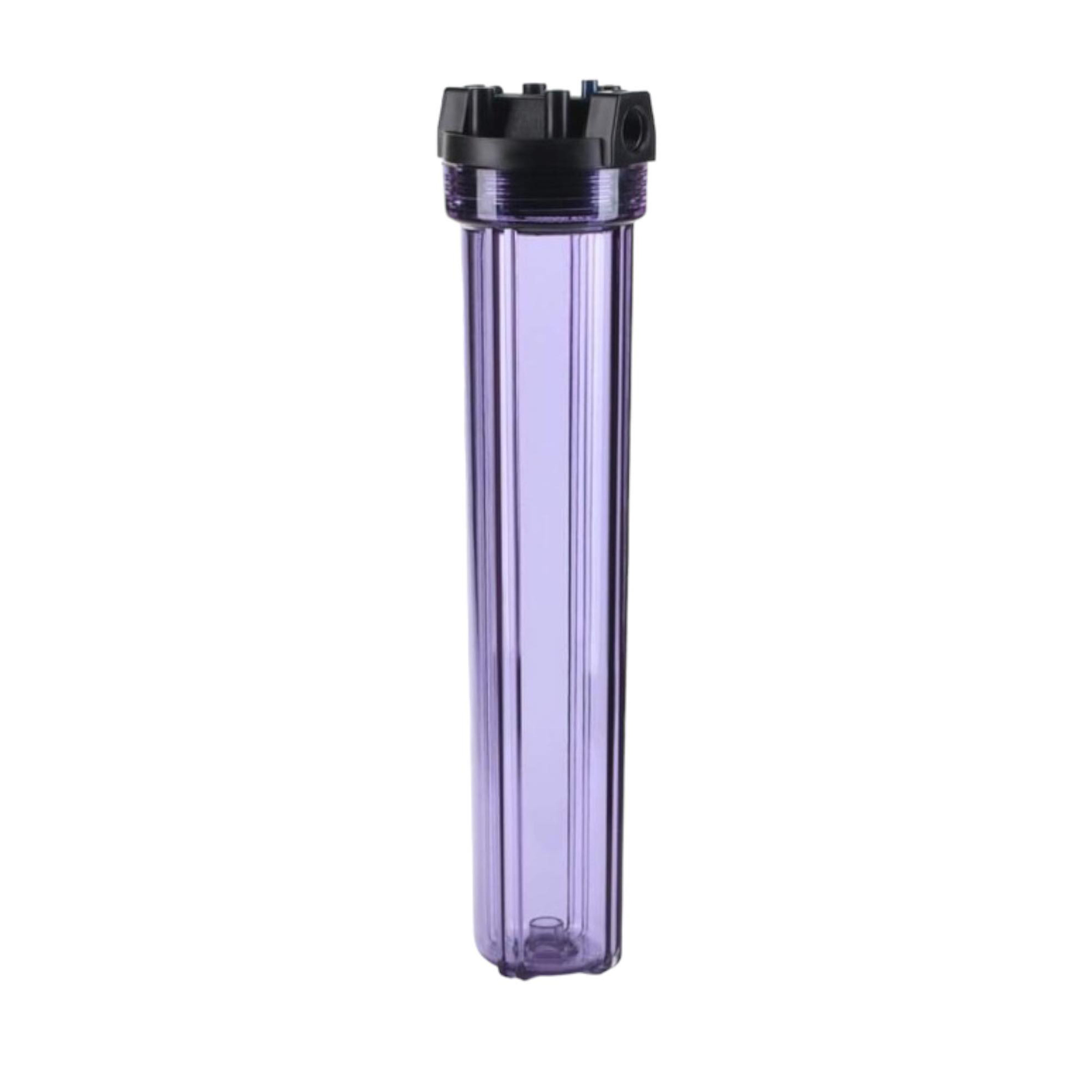2.5 x 20" Clear Opaque Canister 3/4" Female NPT Ports
