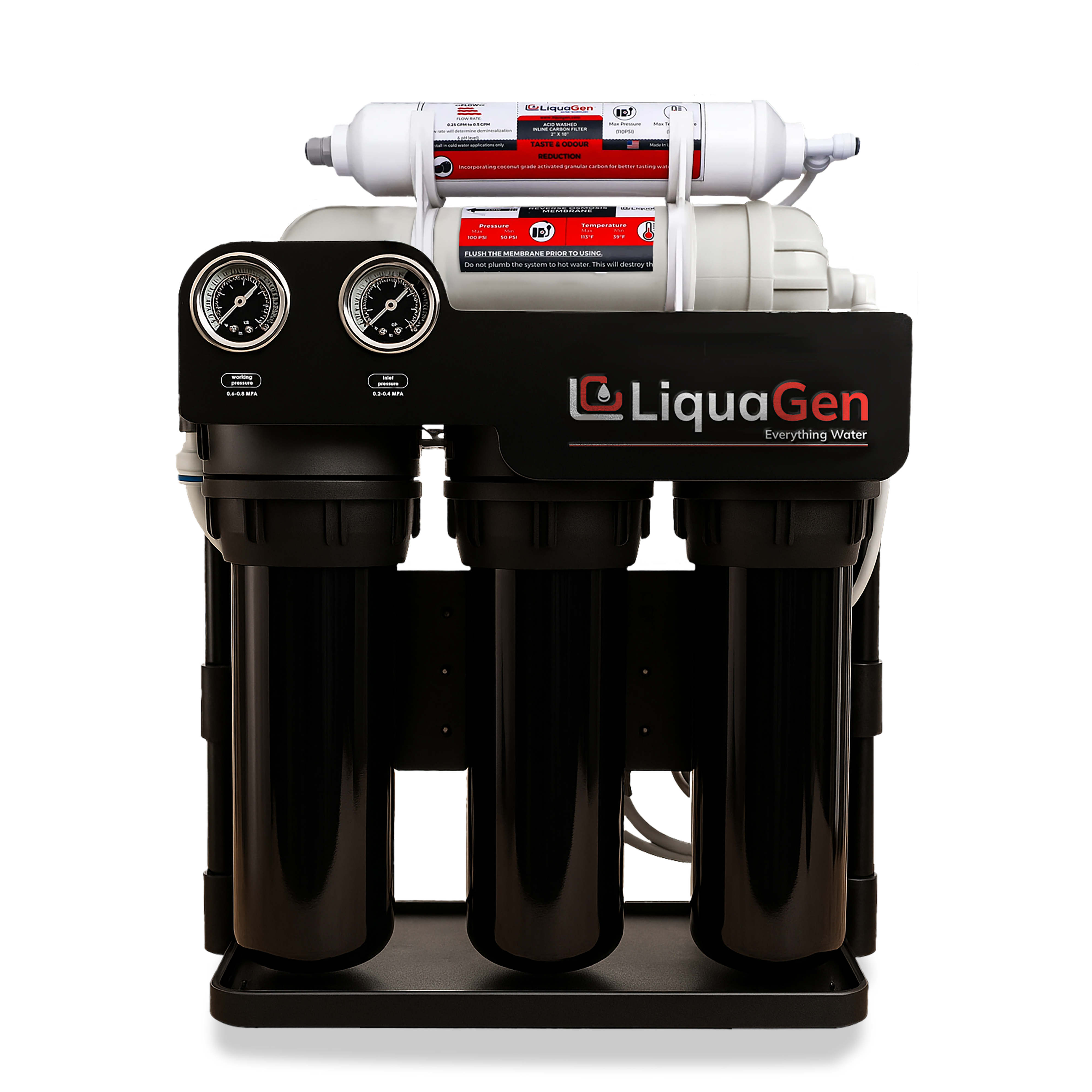 Light Commercial Grade Reverse Osmosis Water Filtration System 150 GPD | 5 Stage RO + Booster Pump - LiquaGen Water