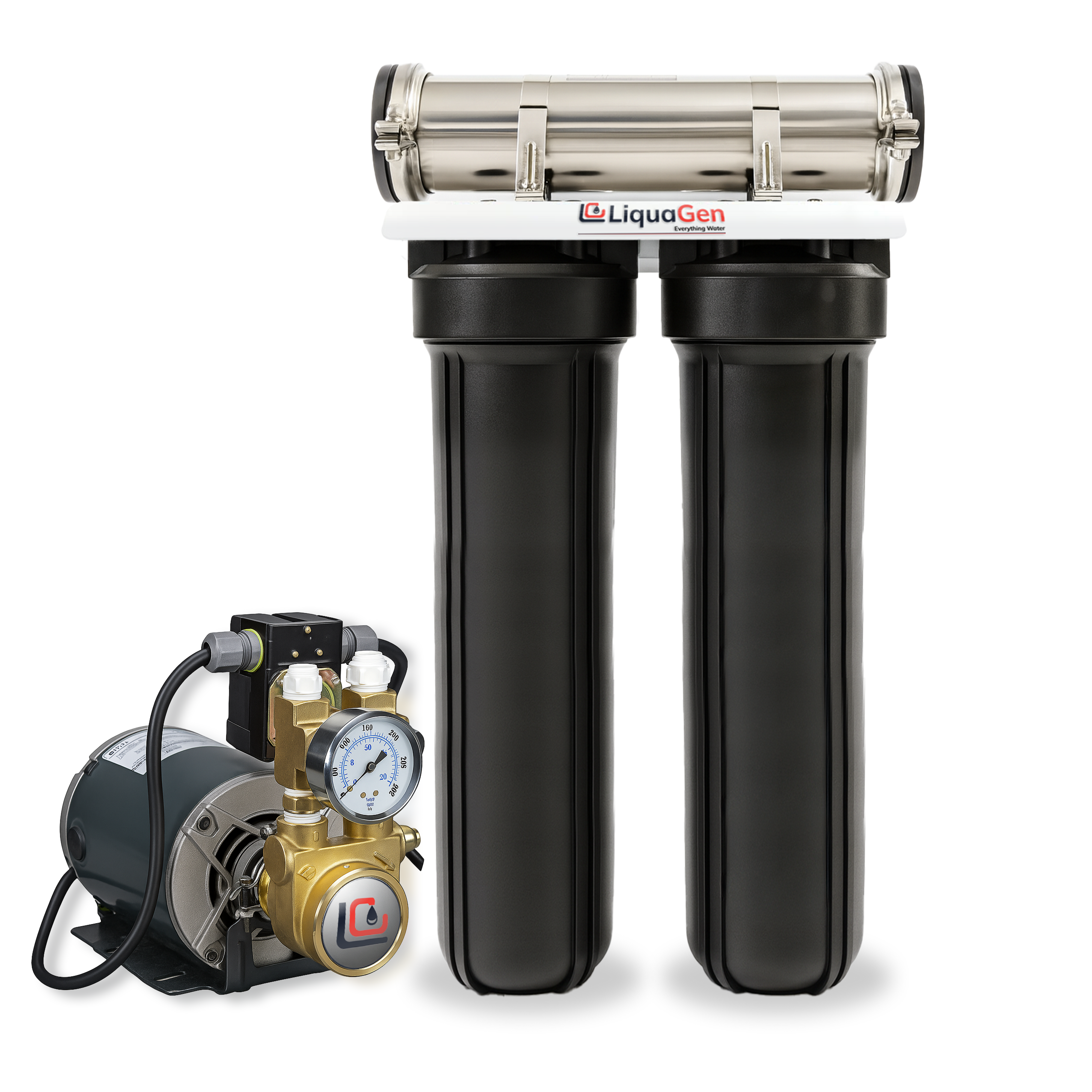 Commercial Hydroponics System 600GPD 4.5"x20" | 3 Stage Filtration - LiquaGen Water