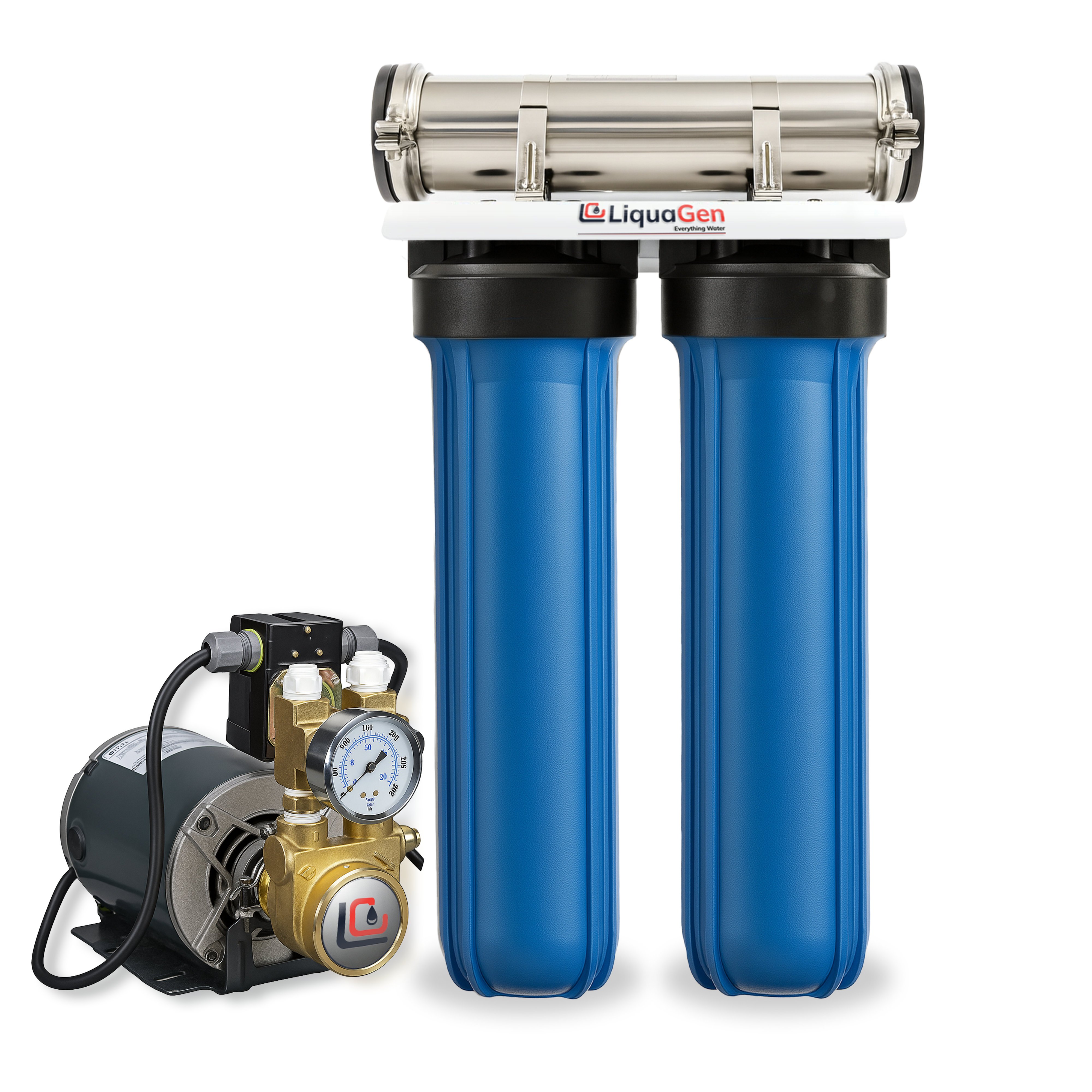 Commercial Hydroponics System 600GPD 4.5"x20" | 3 Stage Filtration