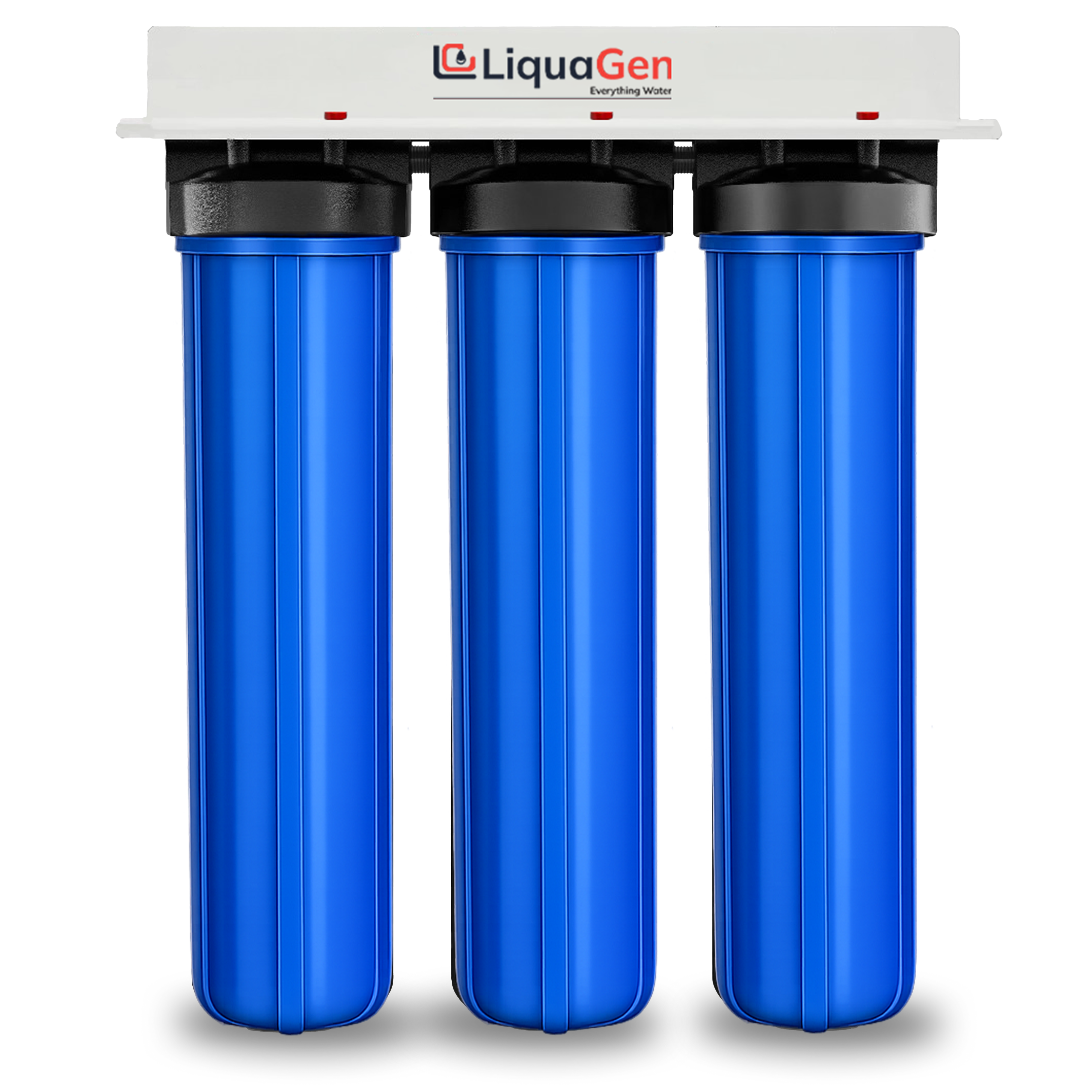 3-Stage Whole House Water Filtration System – Chlorine, Heavy Metals & Odor - LiquaGen Water