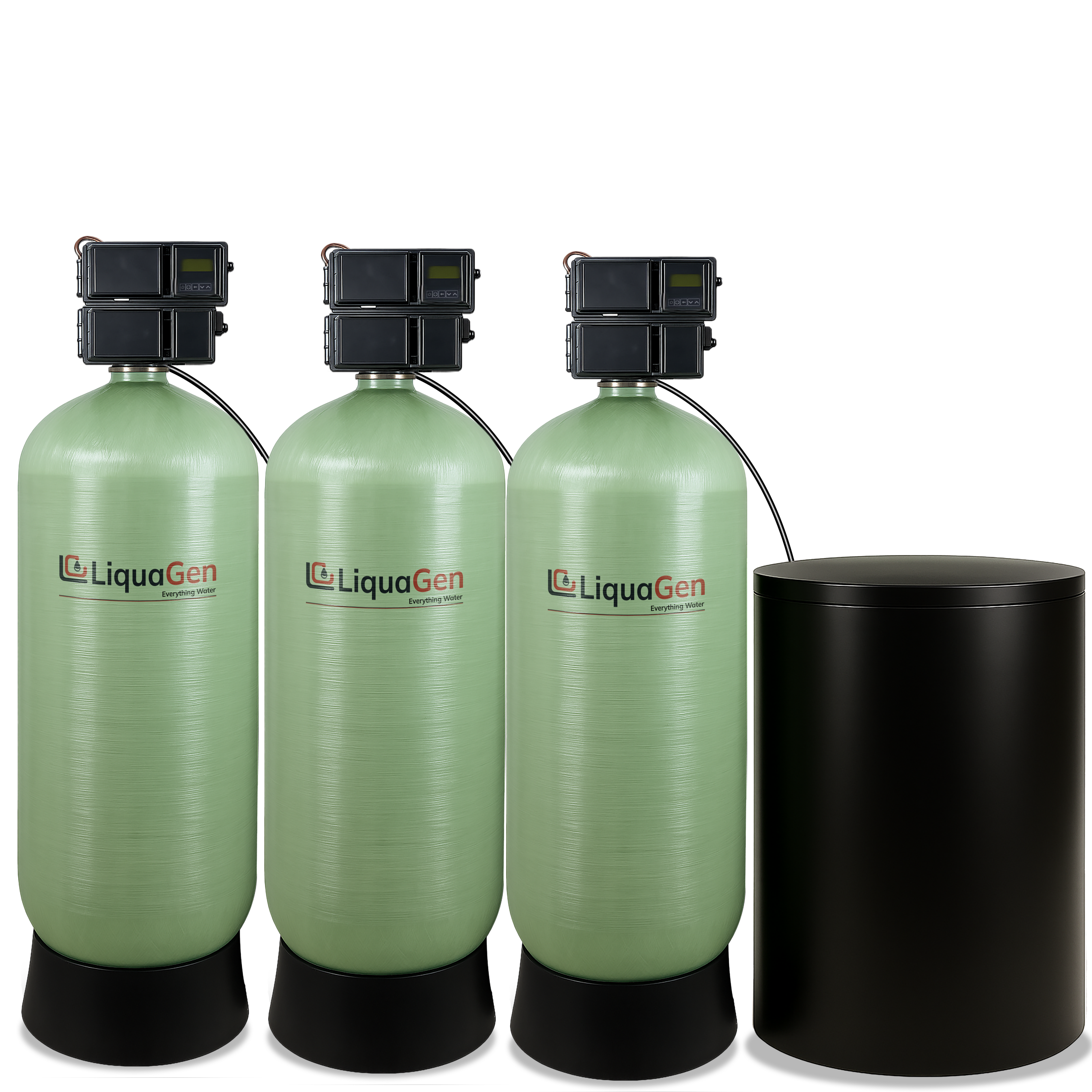 3" Triple Tank Commercial Water Softener - LiquaGen Water