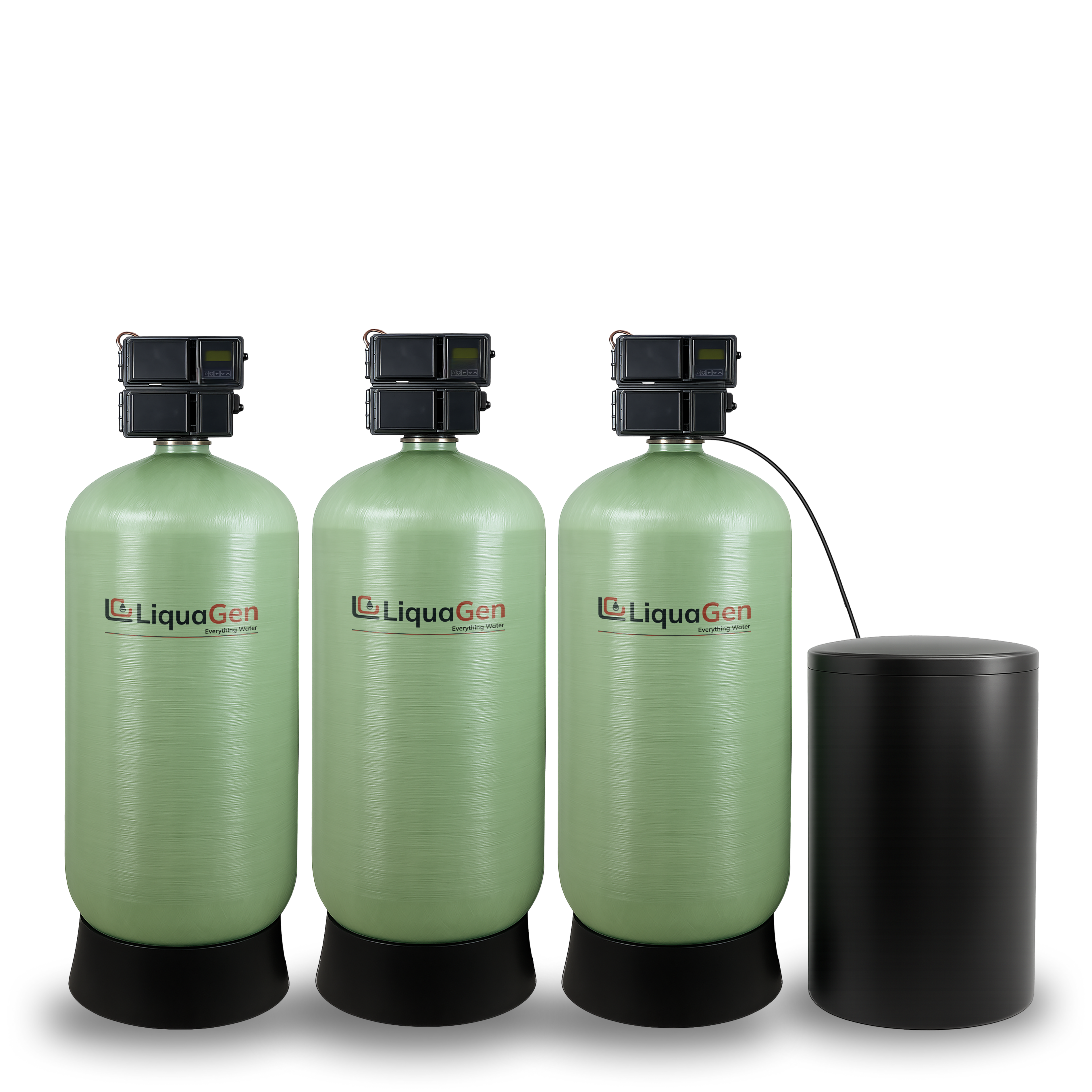 3" Triple Tank Commercial Water Softener - LiquaGen Water
