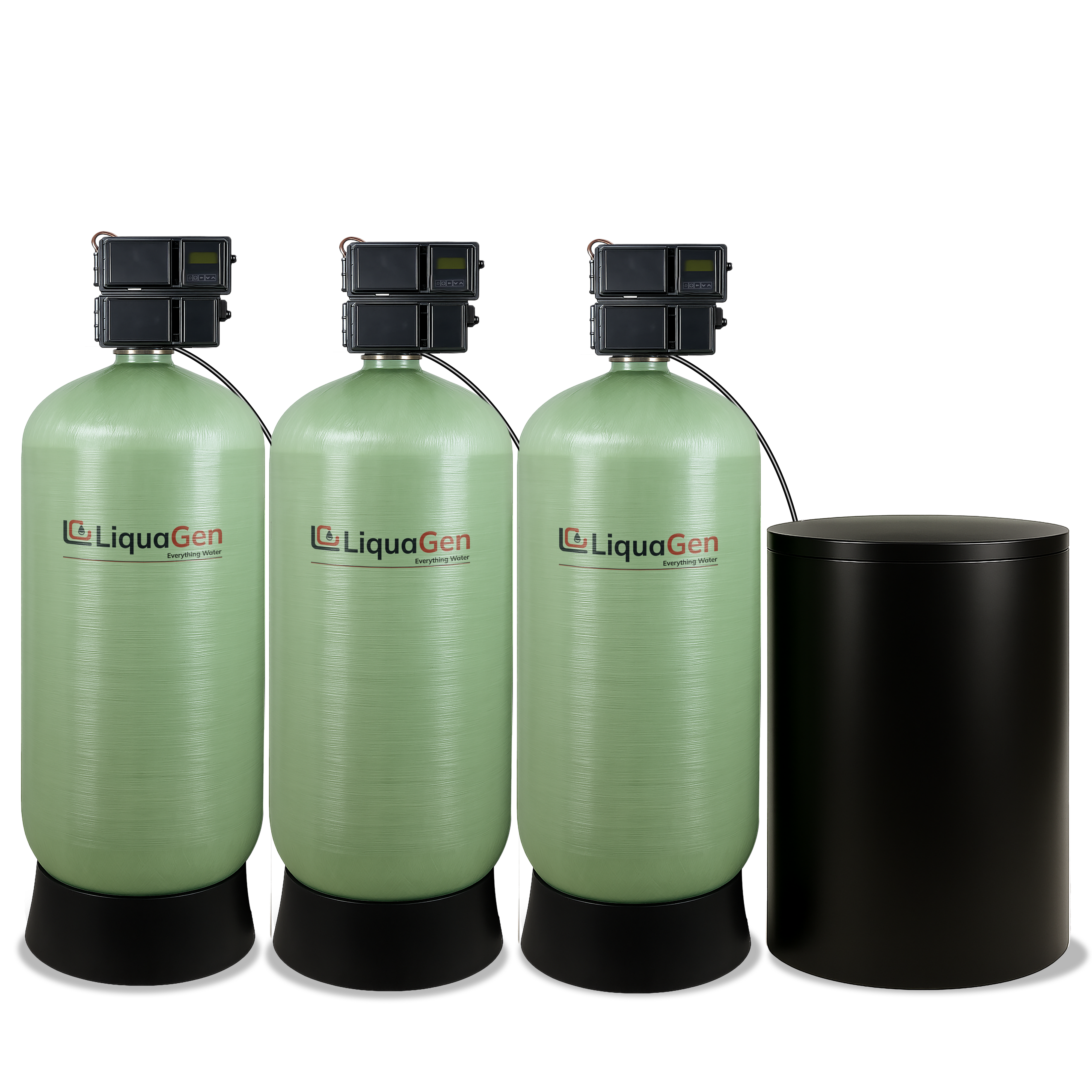 3" Triple Tank Commercial Water Softener - LiquaGen Water