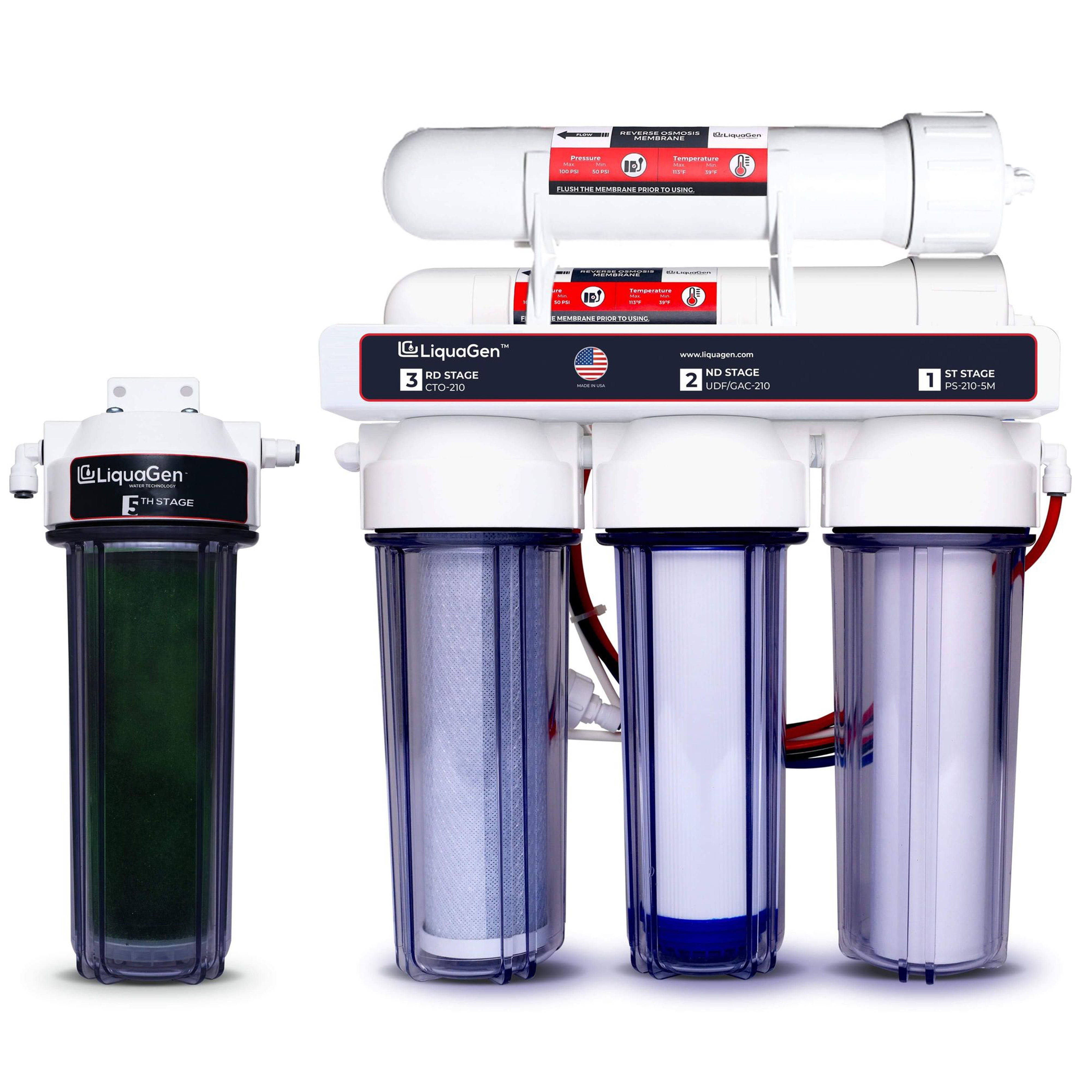 5 Stage Premium 150 GPD Water Saver Kit RO/DI Water System