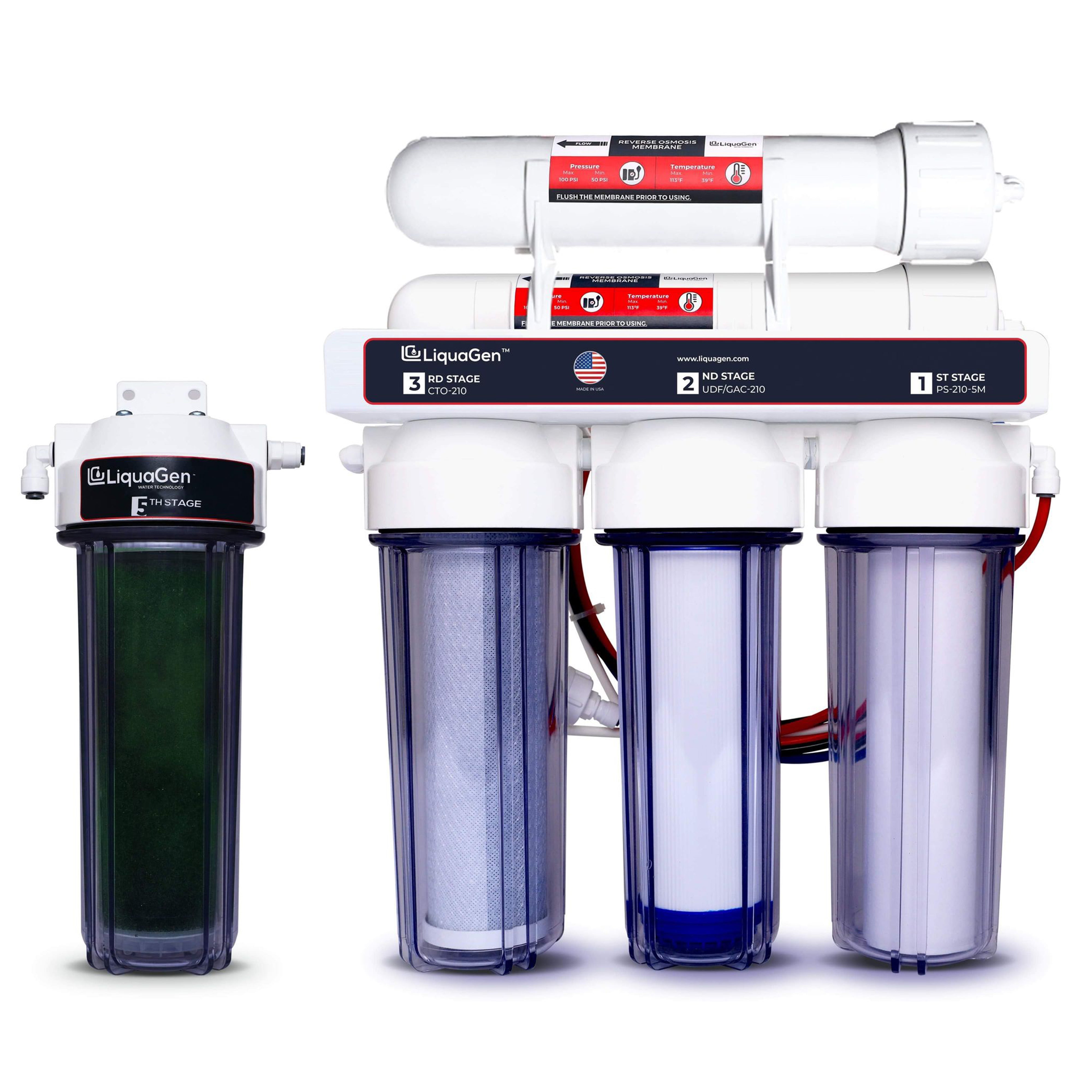 5 Stage Premium 200 GPD Water Saver Kit RO/DI Water System