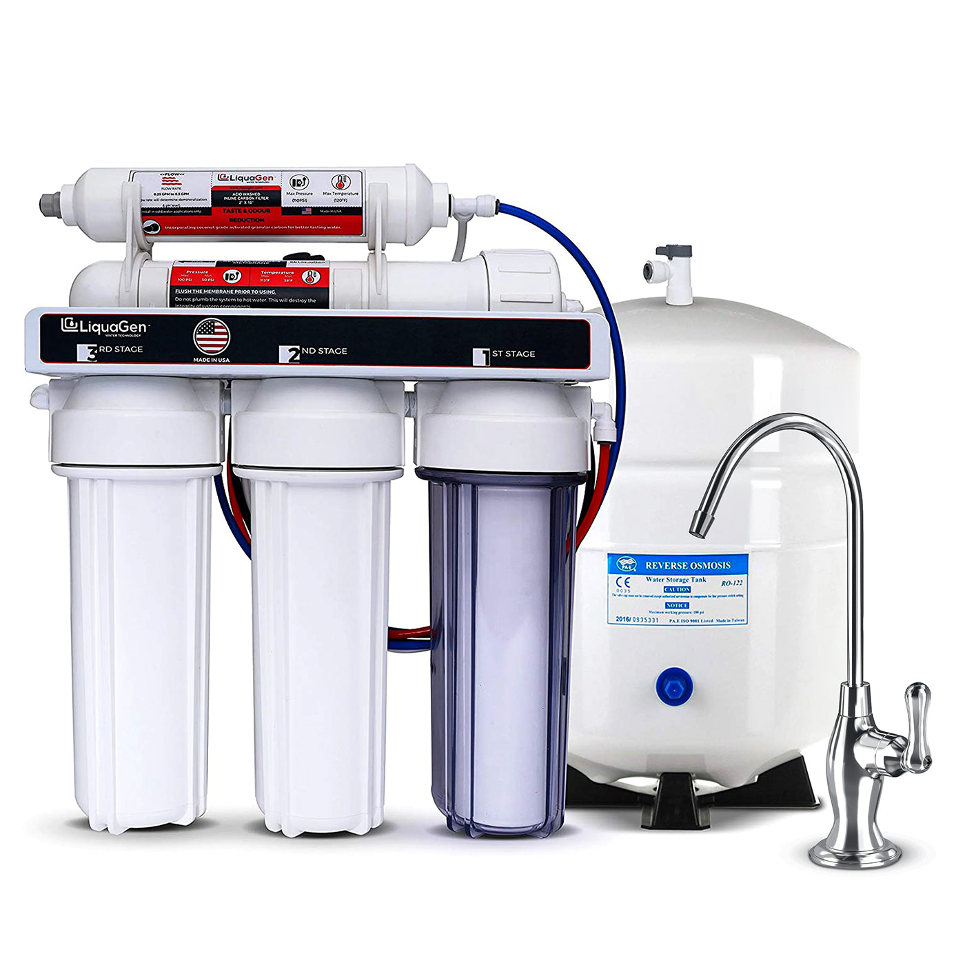 5-Stage Under Sink Reverse Osmosis Drinking Water Filtration System