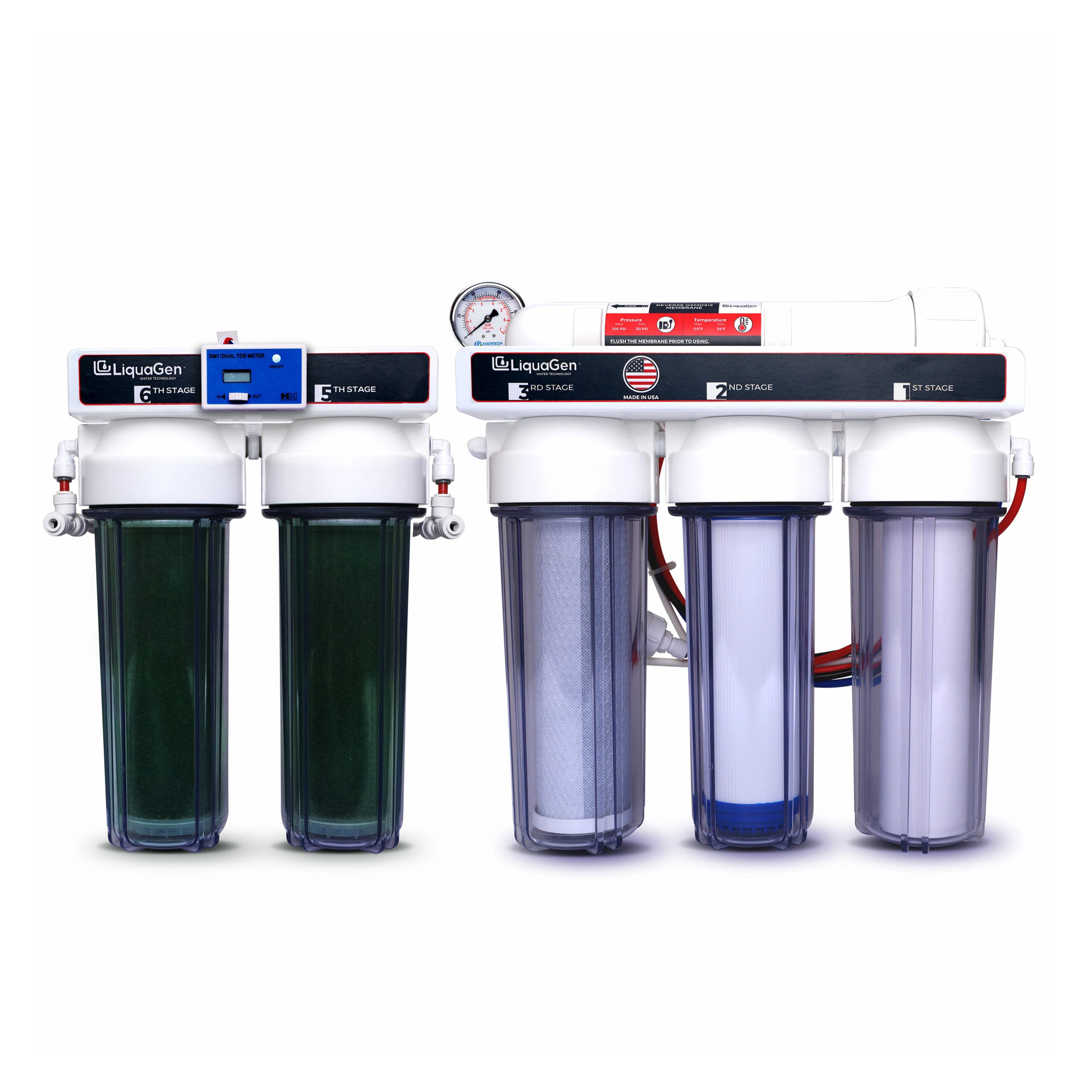 6 Stage Heavy Duty 75 GPD RO/DI Water Filter System
