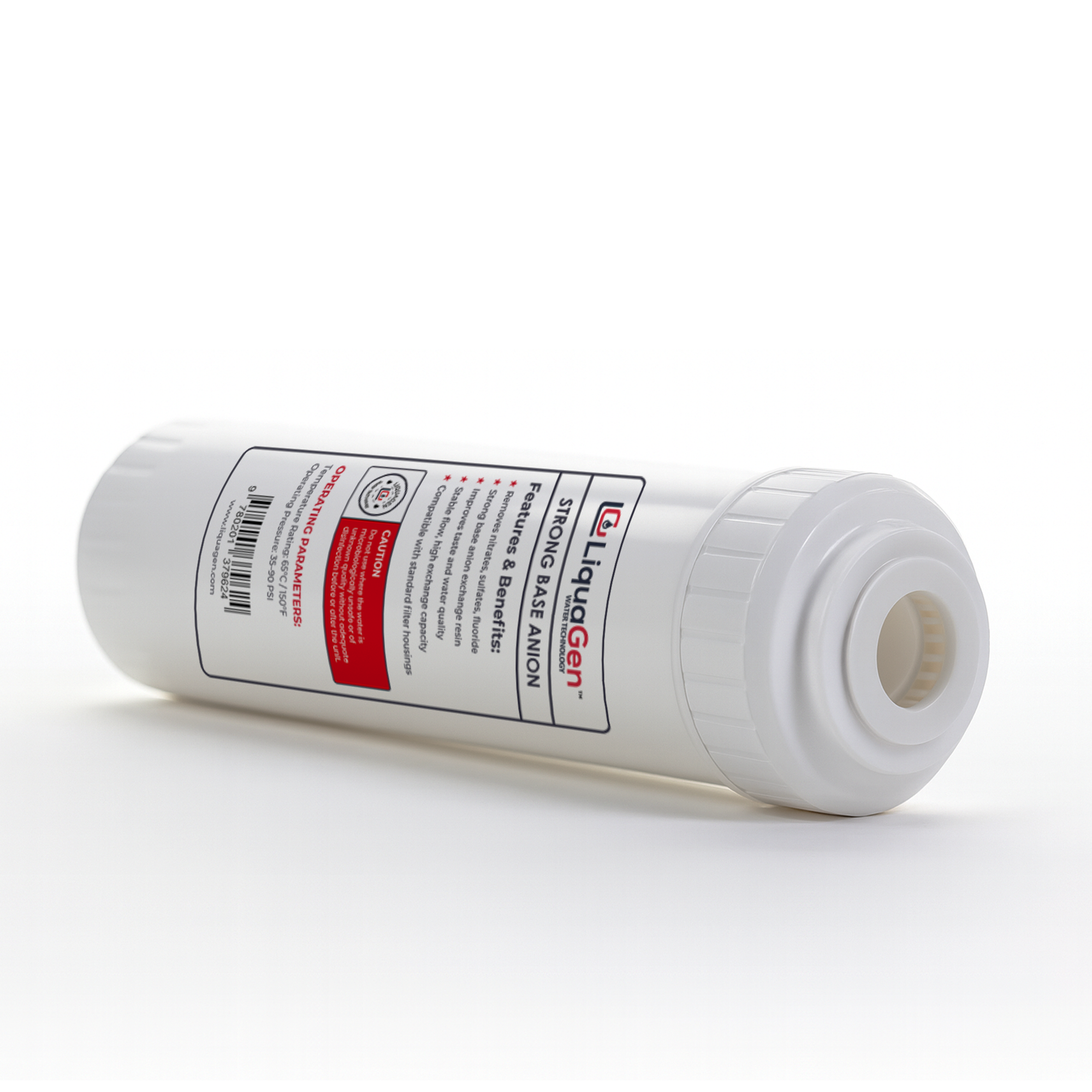 2.5" x 10" Strong Base Anion Filter Cartridge (Nitrate Removal) - LiquaGen Water