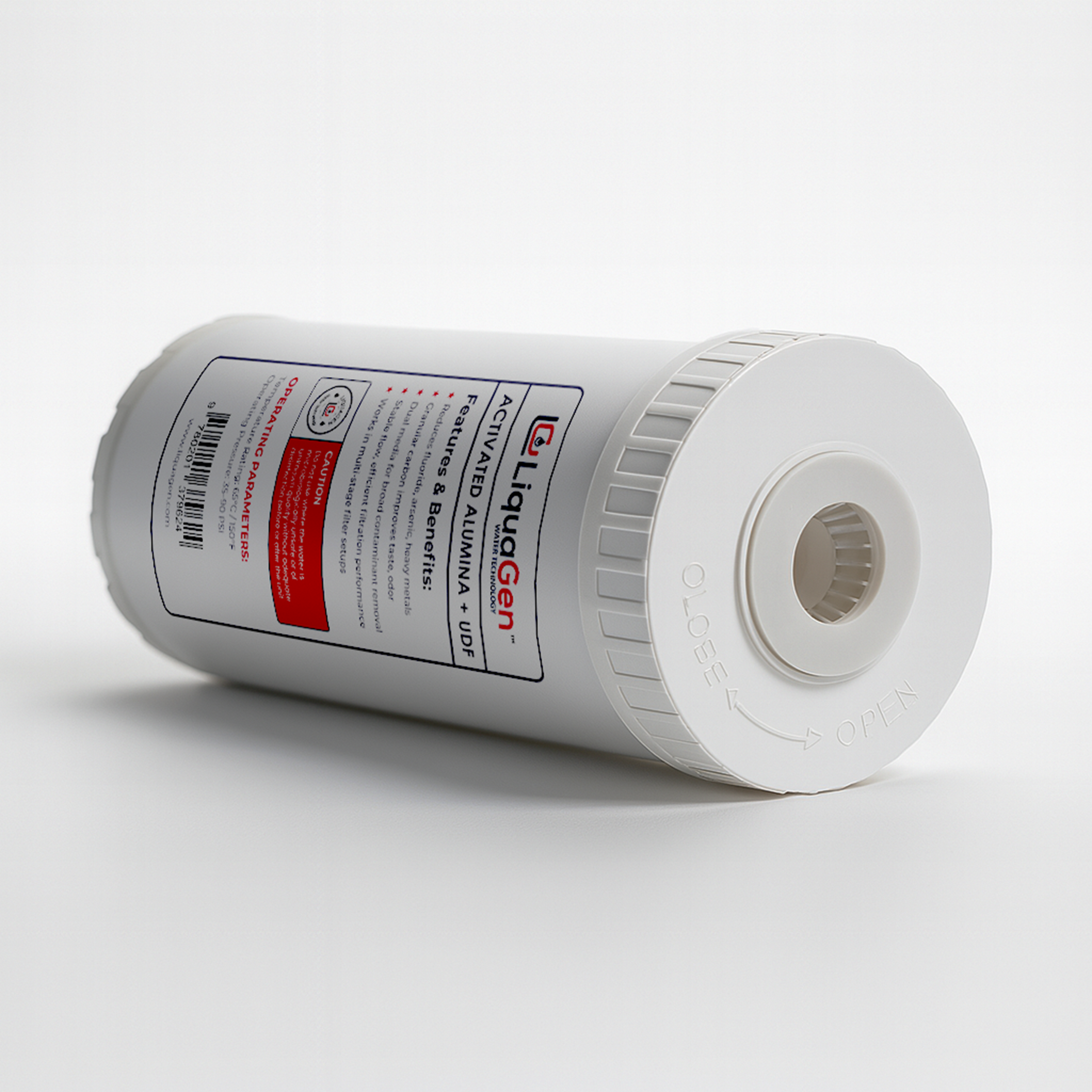 4.5" x 10" Activated Alumina / GAC Filter Cartridge (Flouride and Arsenic Reduction) - LiquaGen Water