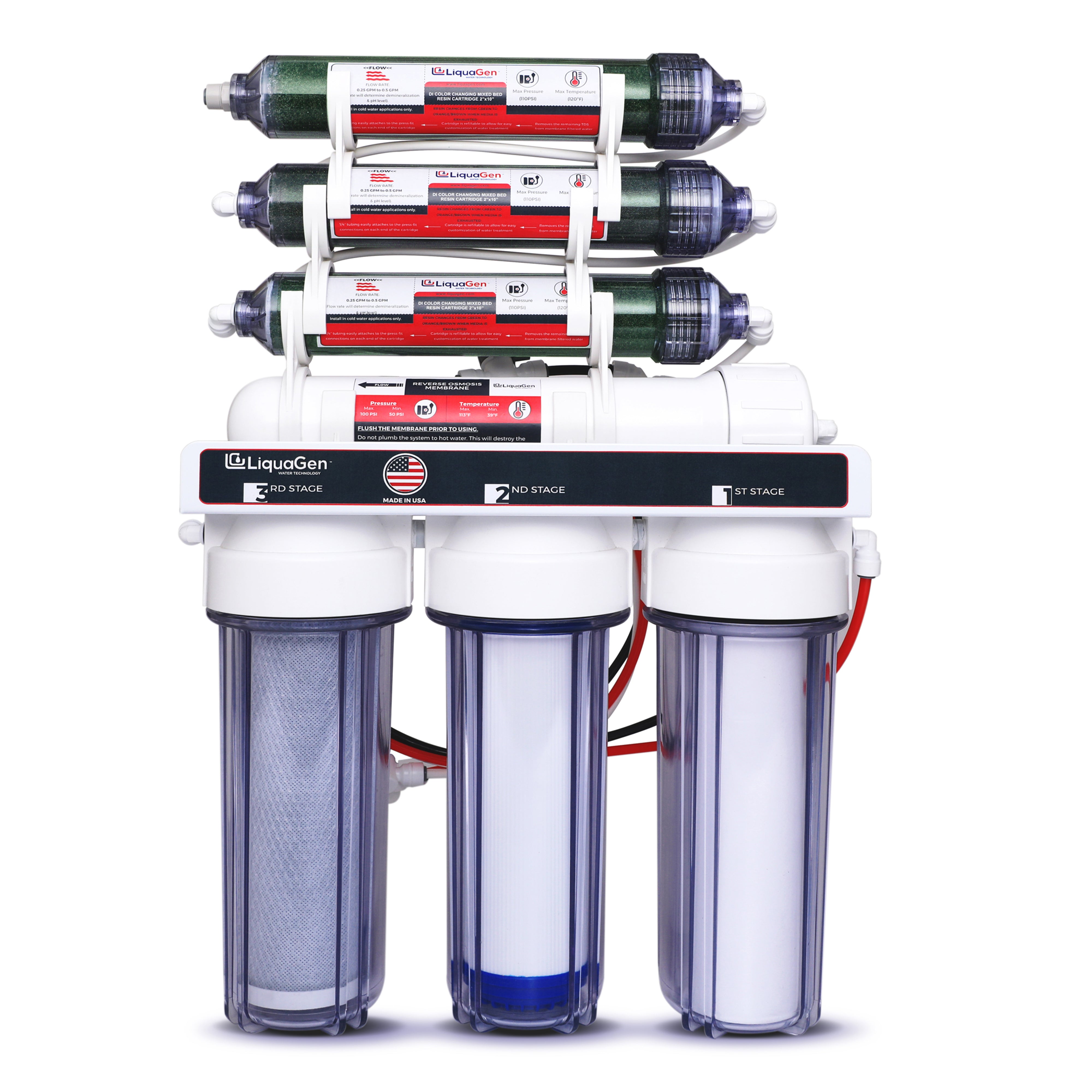 7 Stage RO/DI Water Filter System - 150 GPD (3-OT-150)