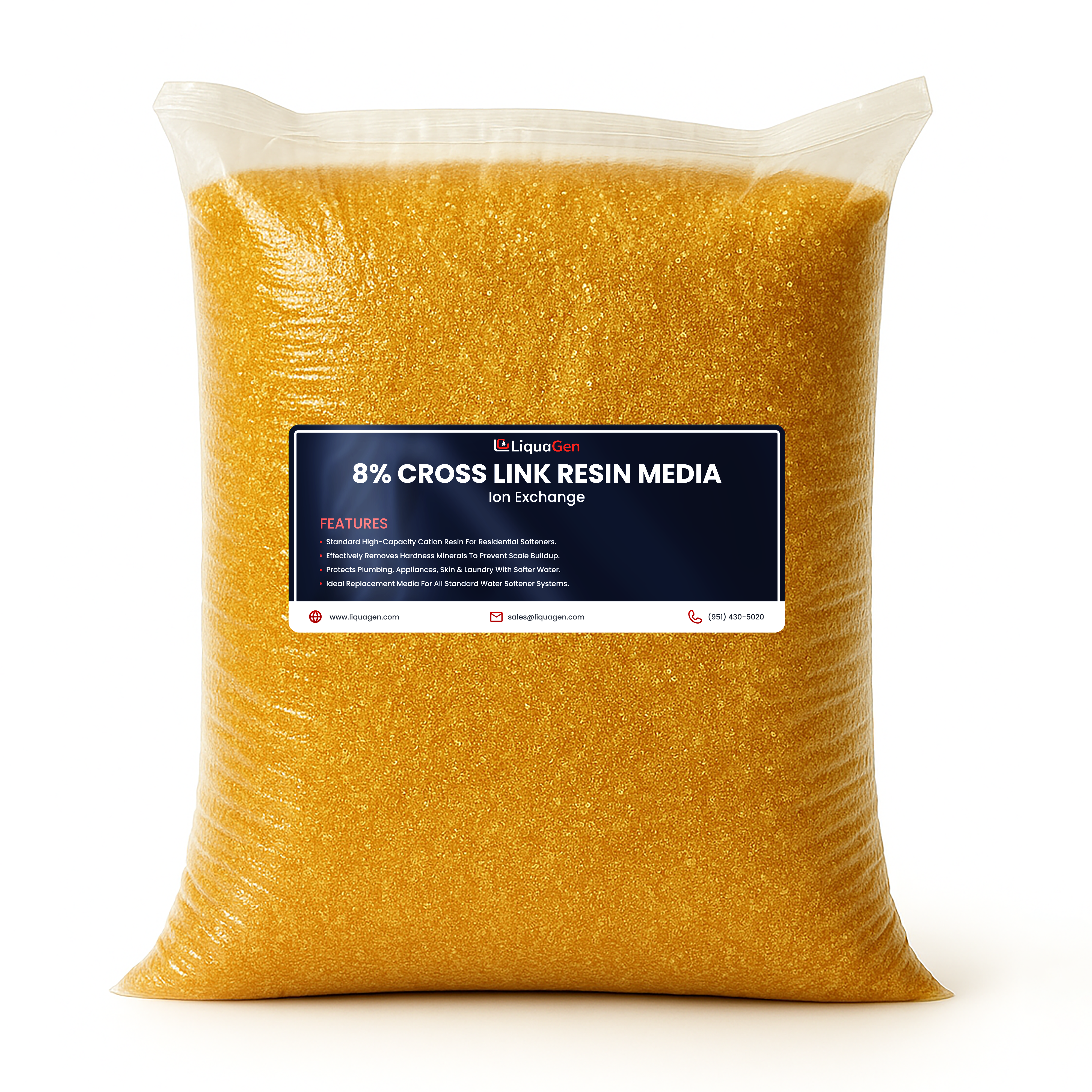 1 Cu.Ft. 8% Cross-Link Ion Exchange Resin – Replacement Media for Water Softeners