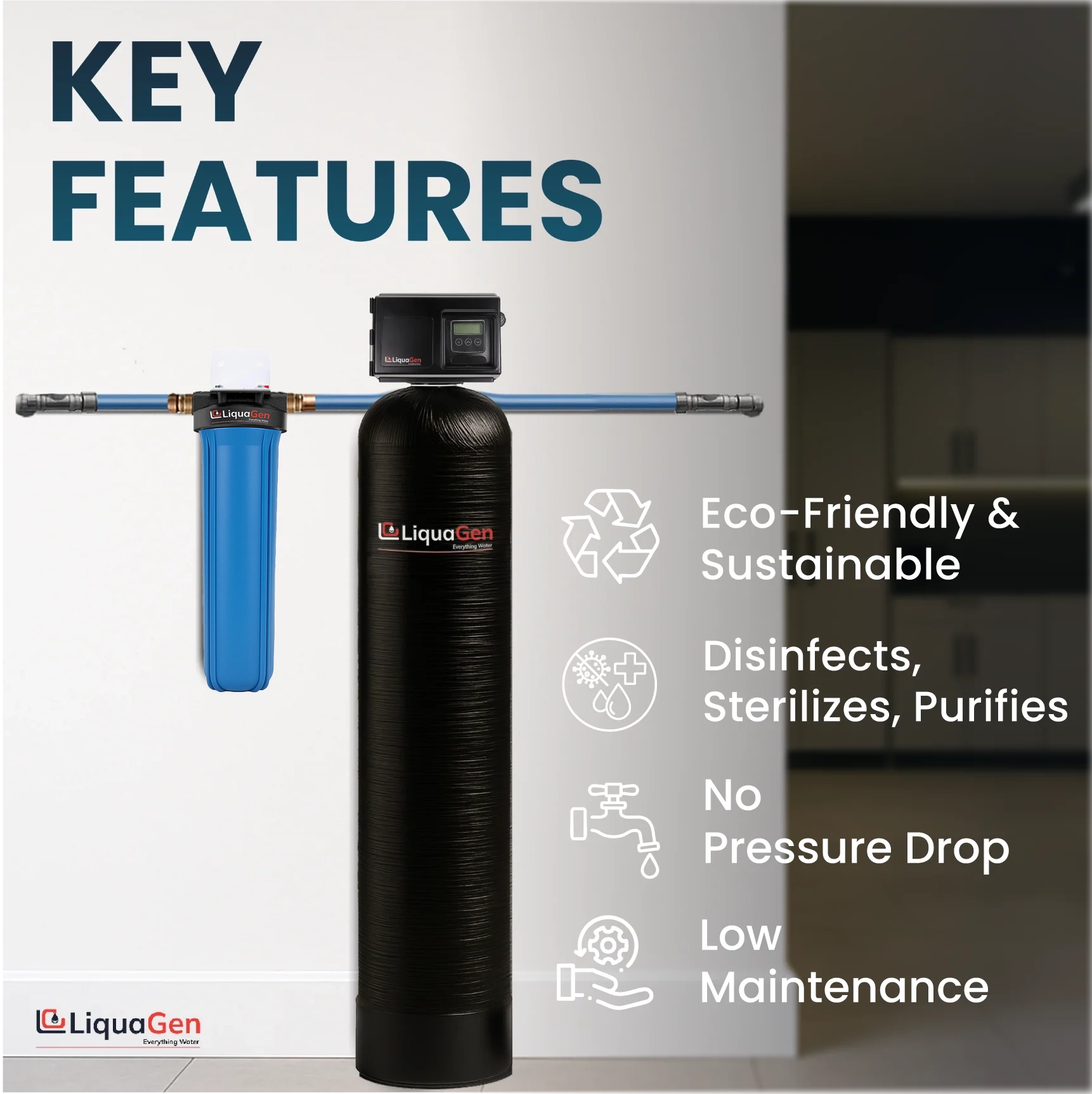 Whole House Well Water Filtration System – Air Oxidation for Iron, Sulfur & Odor - LiquaGen Water