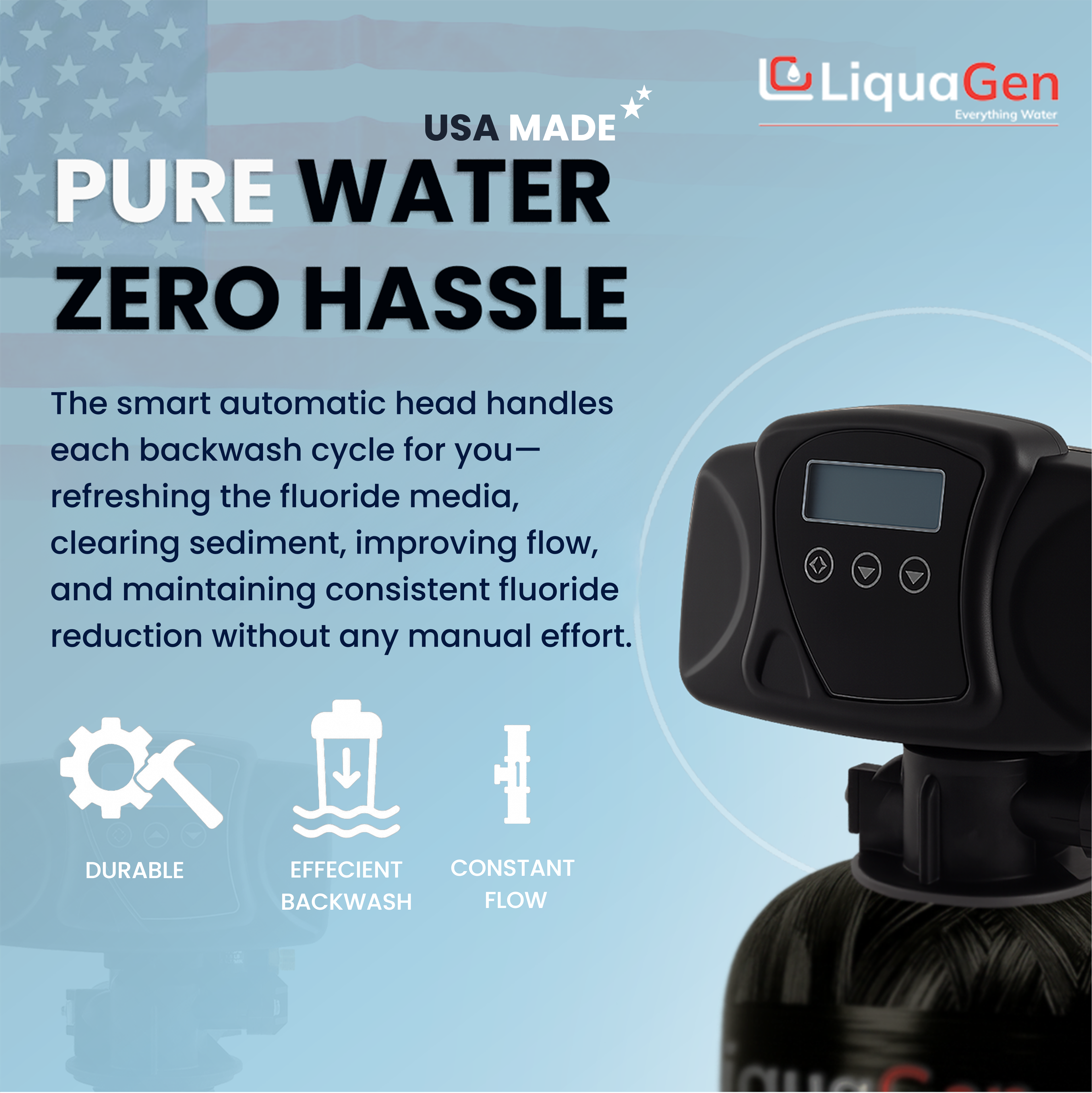 Smart Automatic Fluoride Removal Filter System - LiquaGen Water