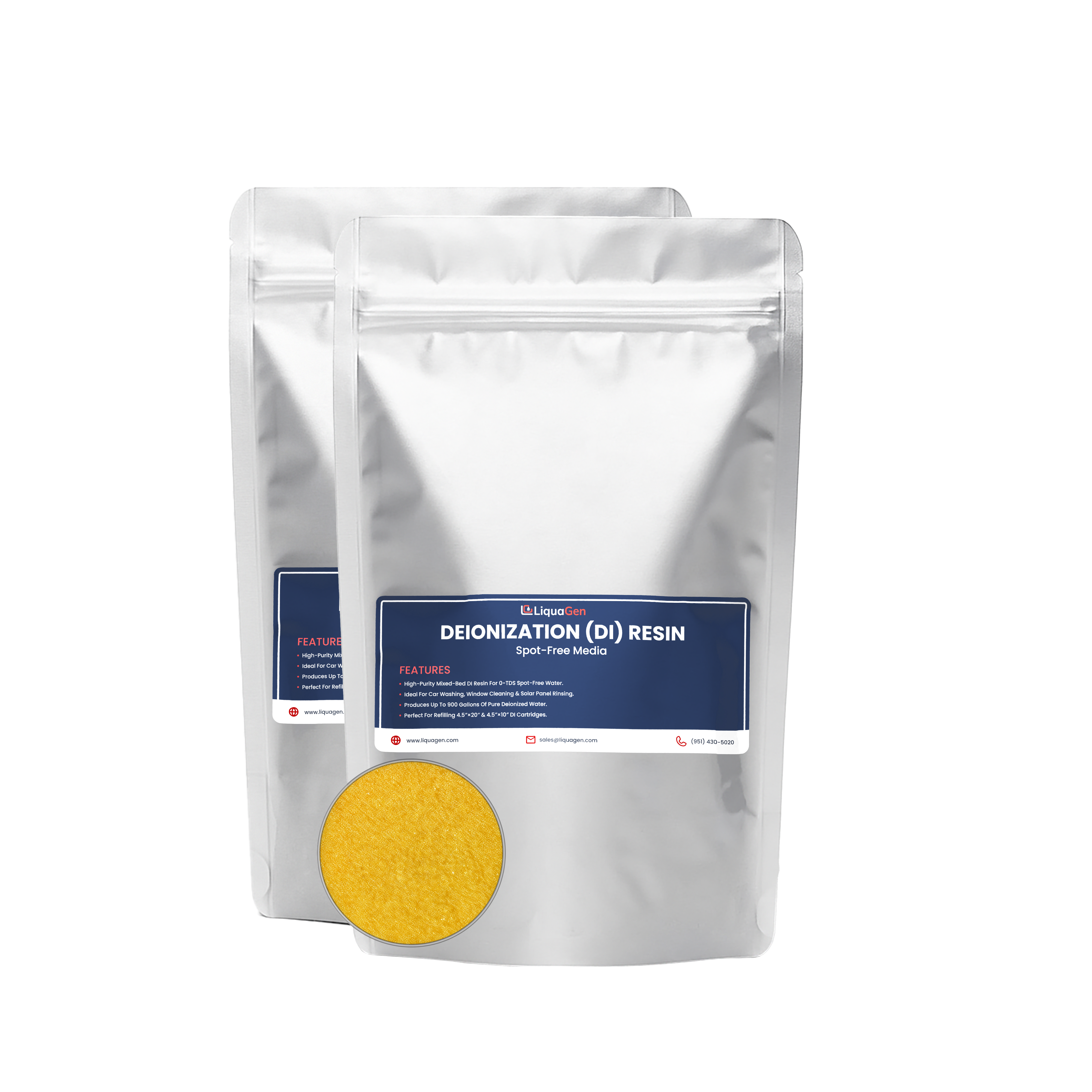 2-Stage 4.5" x 10" Spot-Free Rinse Resin Refill Kit – Replacement DI Media