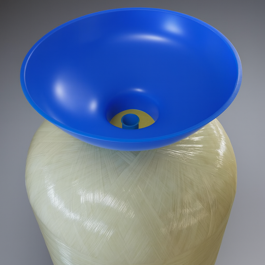 Funnel for Filling Water Softener Resin, Carbon, Calcite & Mineral Tanks – 2.5" OD