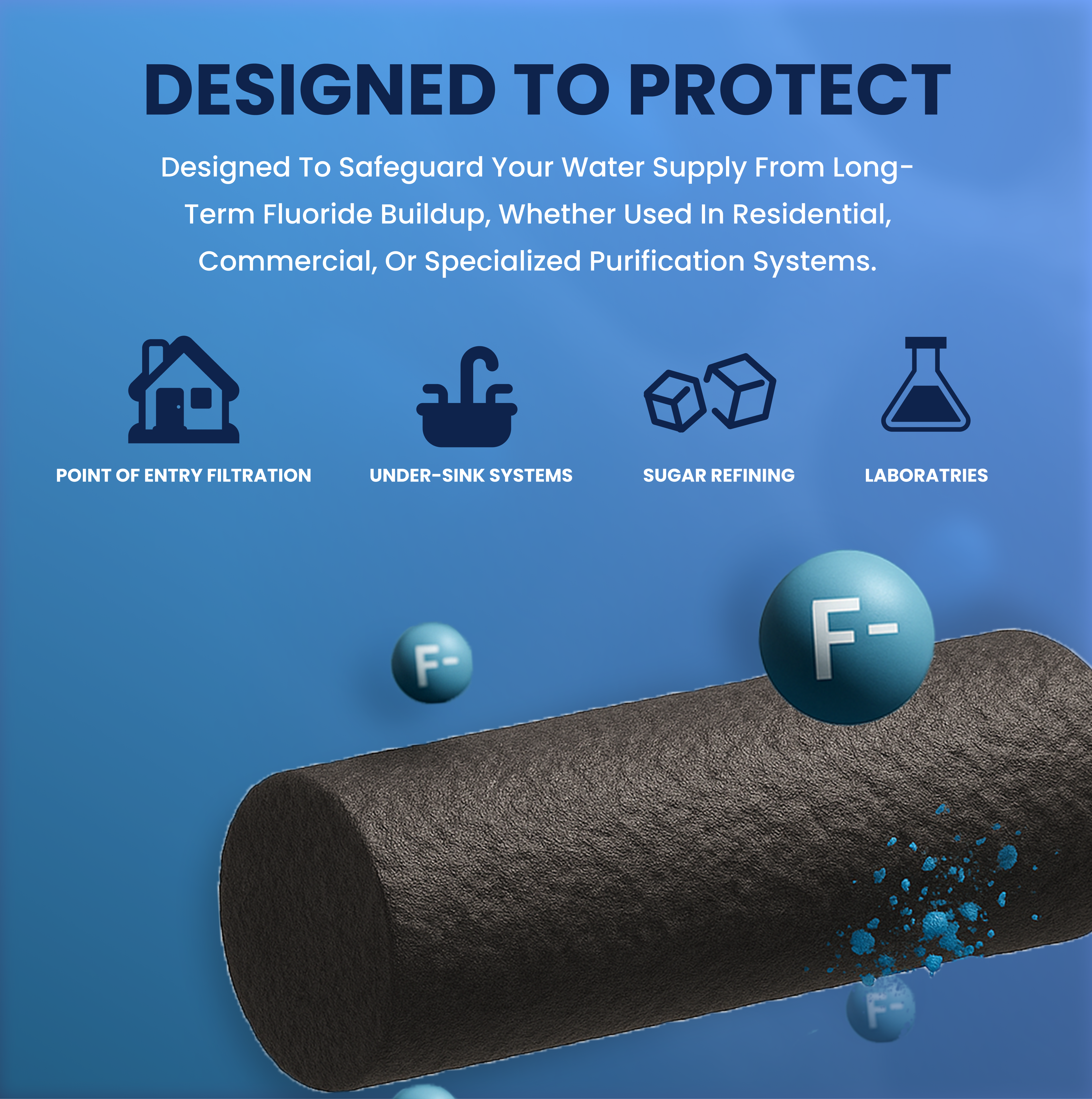 Bone Char Fluoride Filtration Media – 1/2 cu. ft. Bag