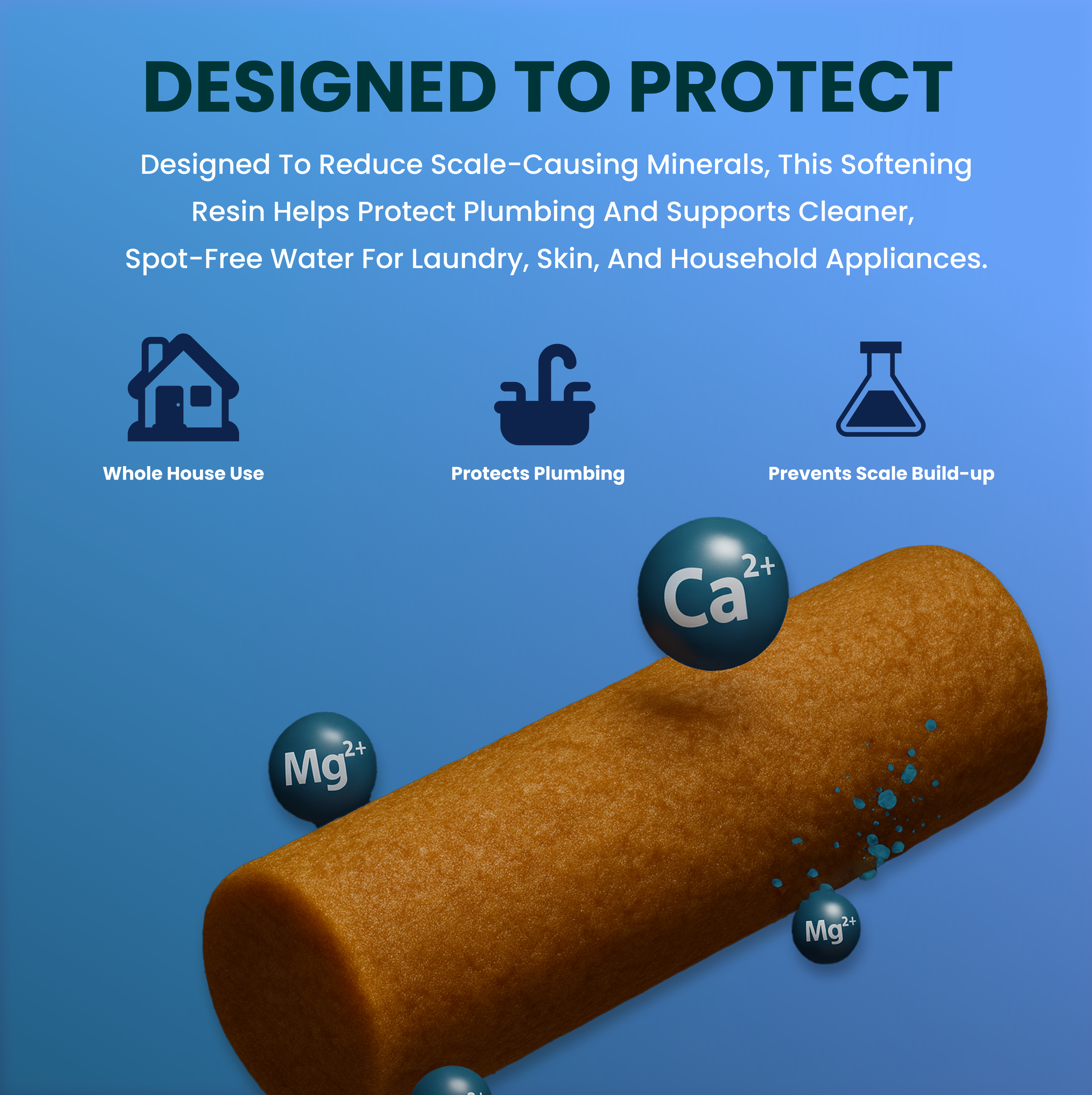 1 Cu.Ft. 8% Cross-Link Ion Exchange Resin – Replacement Media for Water Softeners