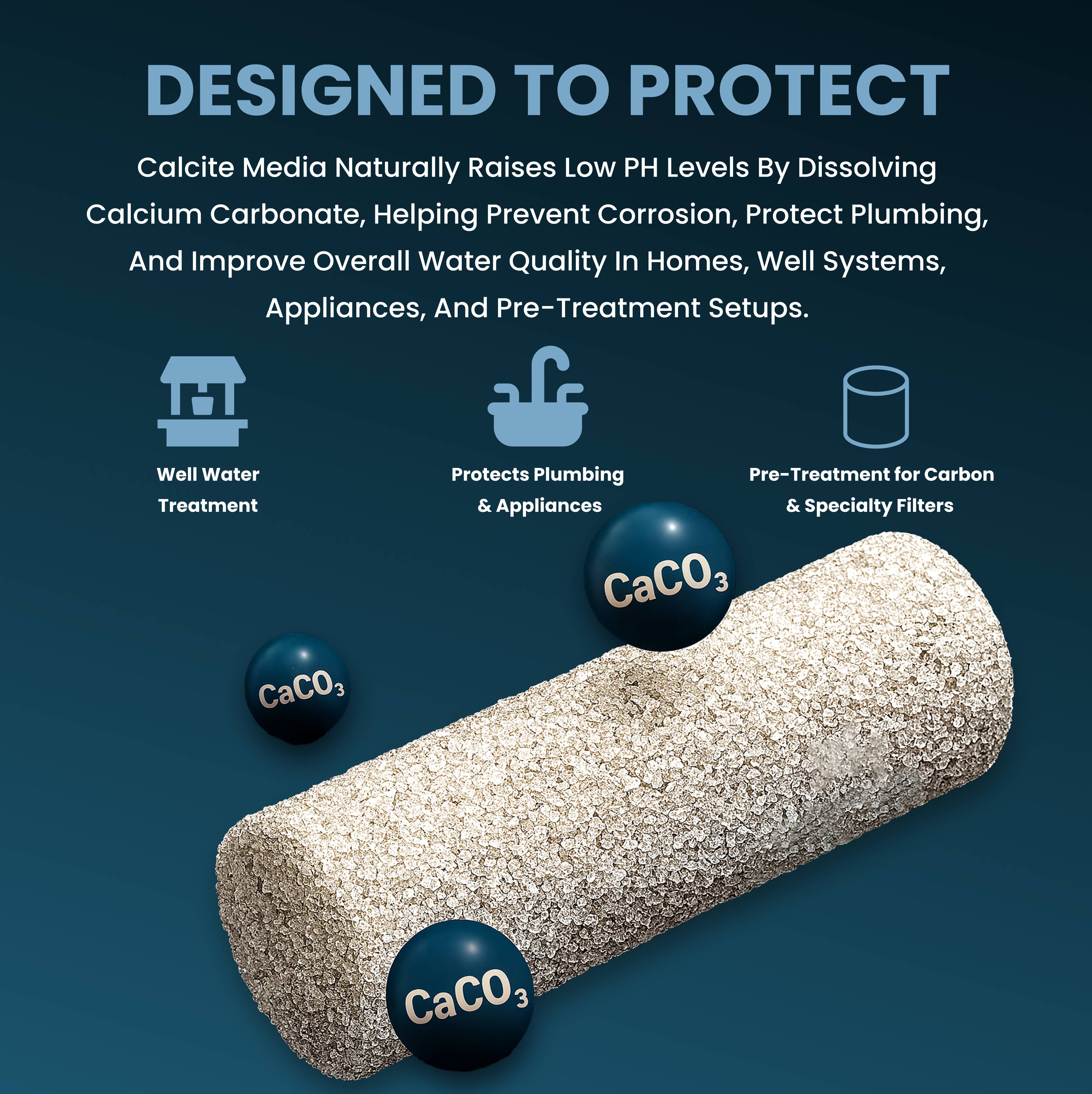 Calcite Media – 10 lbs | Calcium Carbonate Mineral for pH Correction & Acid Neutralization