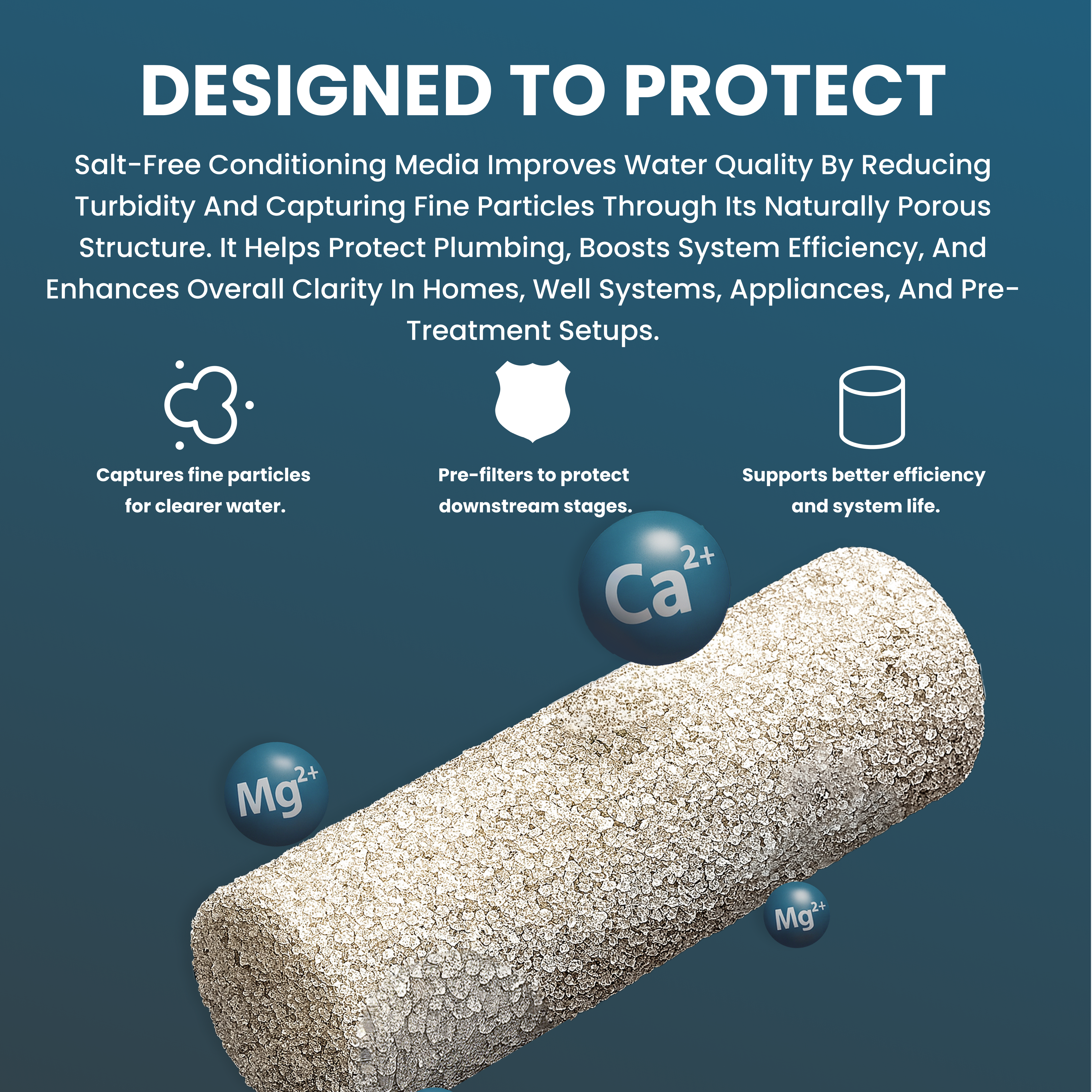 Replacement Media For Salt-Free Water Conditioners - 1 Liter (1.7 lbs/Liter)