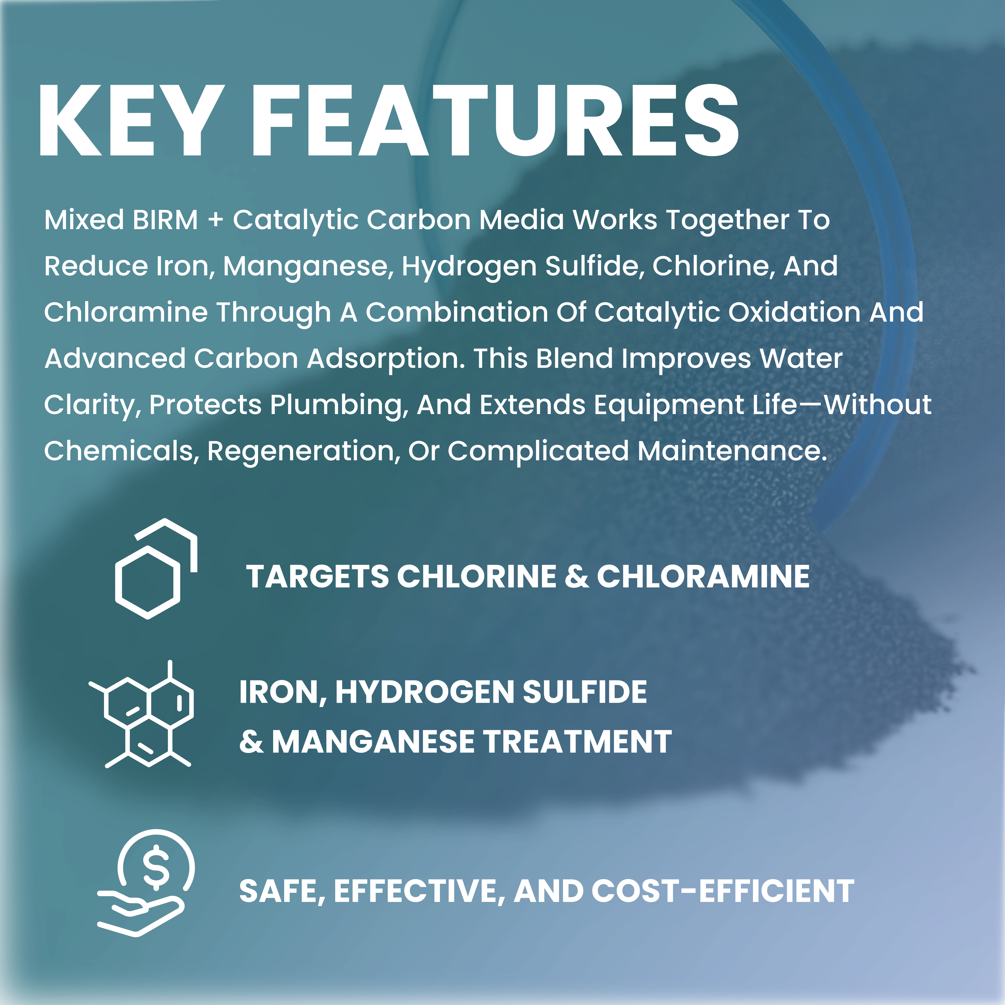 Birm + Catalytic Carbon Media – 5 lbs | Iron, H₂S, Manganese & Chloramine