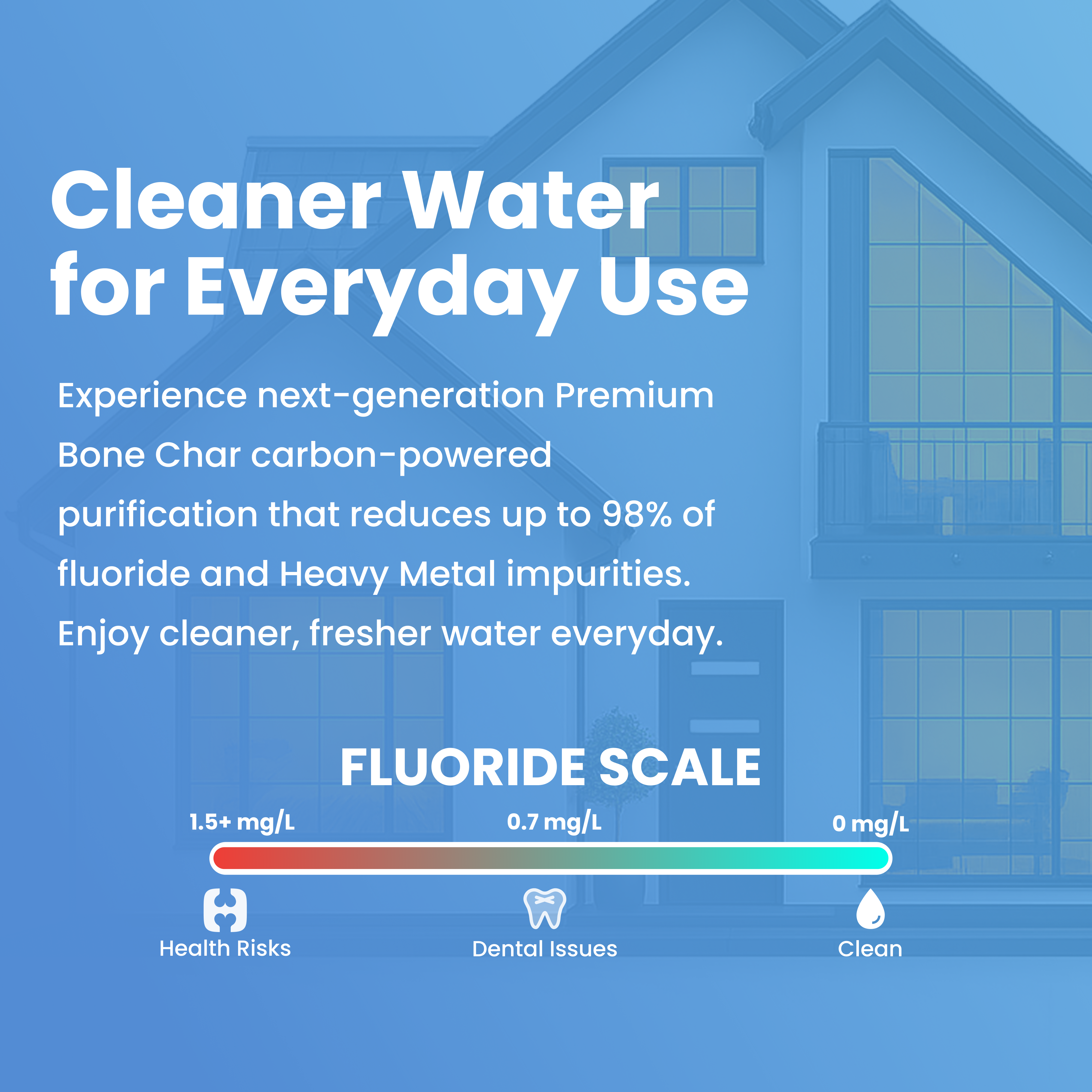Pre-Loaded Whole House Fluoride Removal (Bone Char) Media Tank - Multiple Sizes