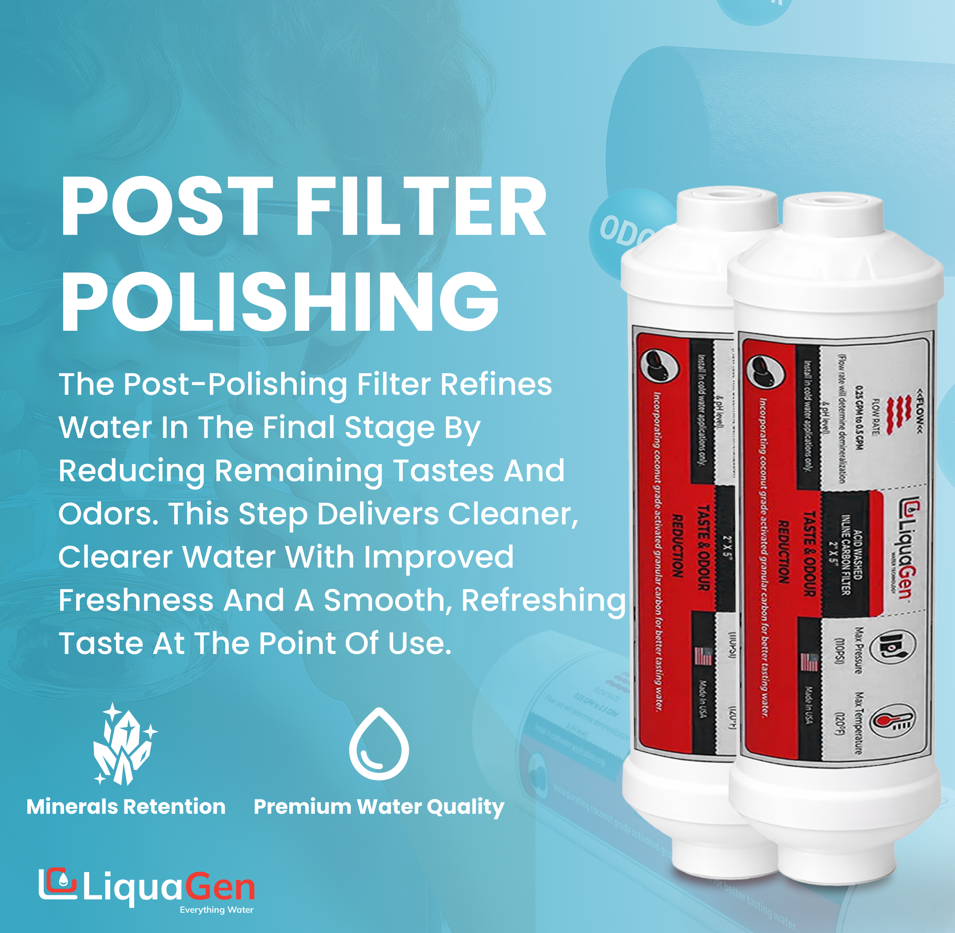 Inline Post-Carbon Polishing Filter (2” × 6”) – Compatible with Culligan AC-30, AC-15 & LC-50 RO Systems