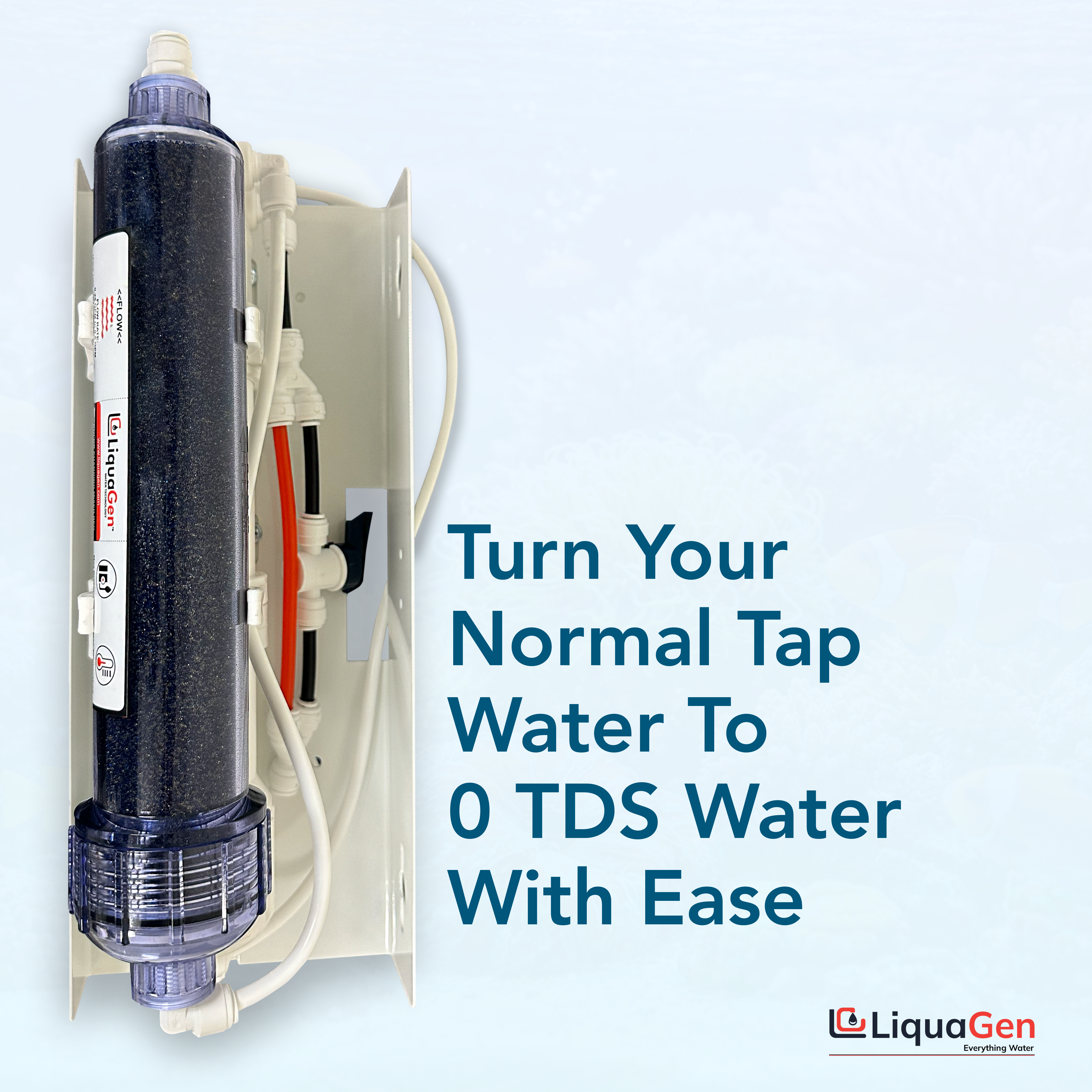 5 Stage Elementary 75 GPD RO/DI Water System - LiquaGen Water