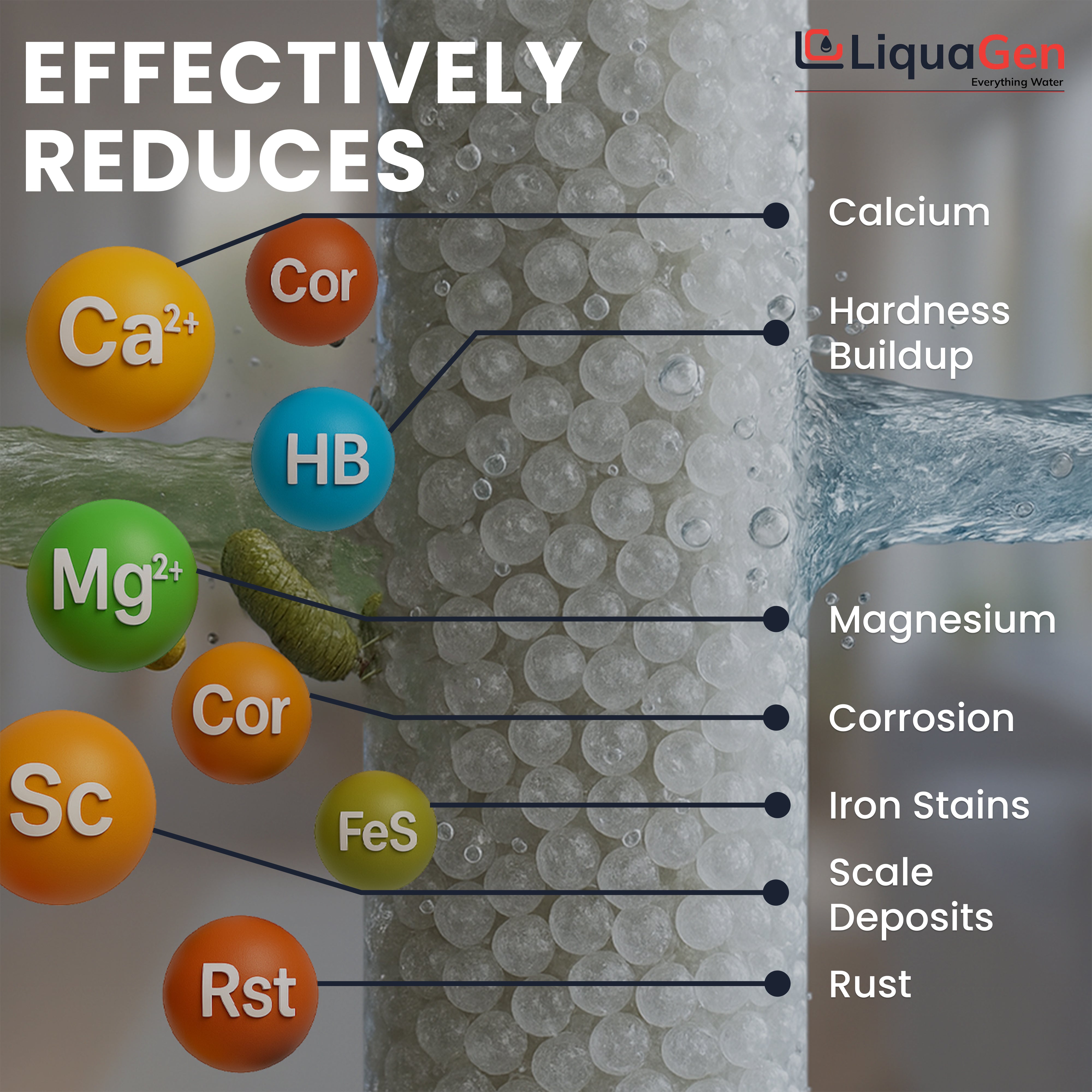 2.5" x 10" Phosphate Crystals Filter Cartridge (Lime Scale Reduction) - LiquaGen Water