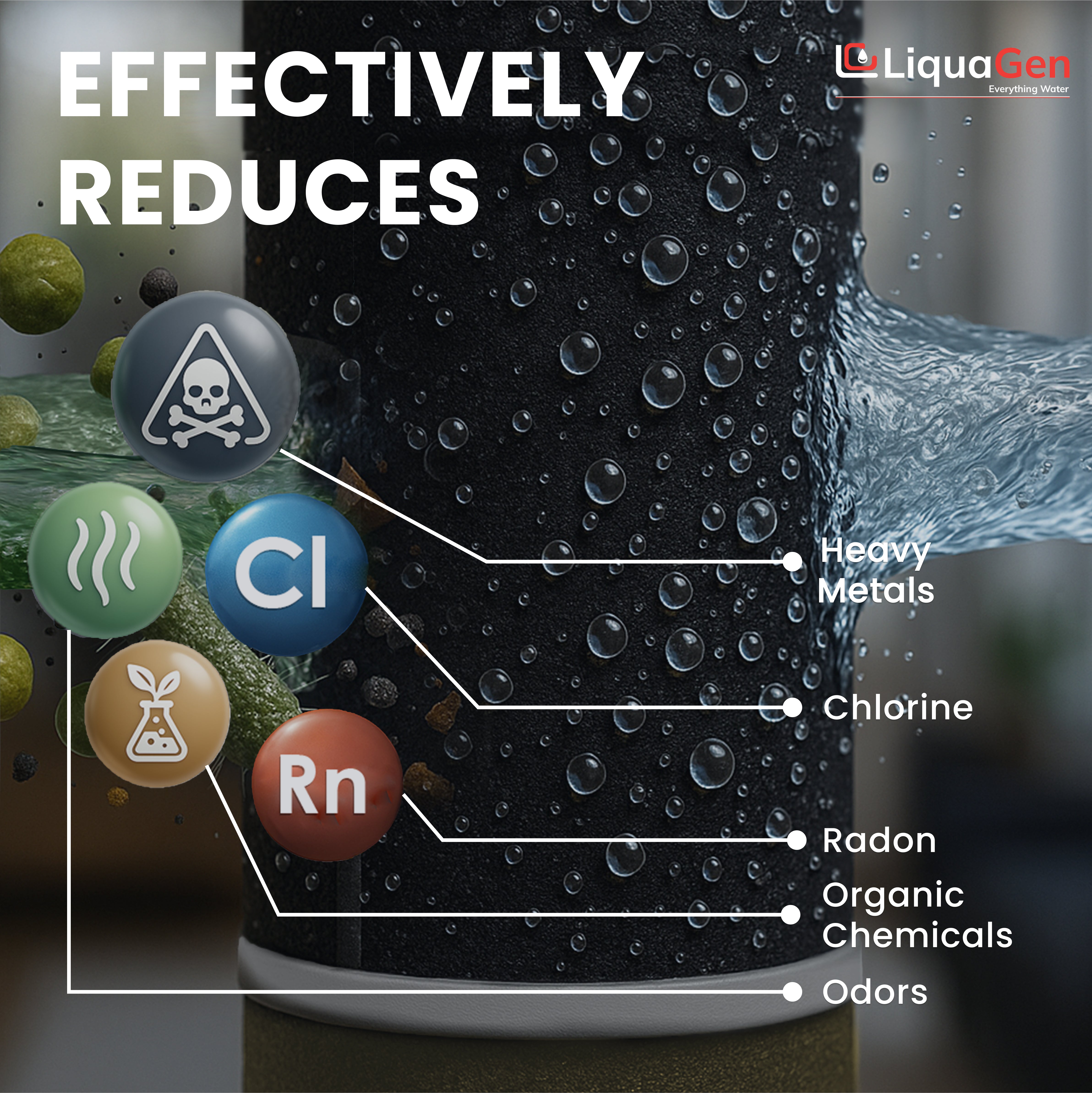 4.5" x 10" Coconut Shell Carbon + KDF 55 Filter Cartridge (Heavy Metals and Chlorine Reduction)