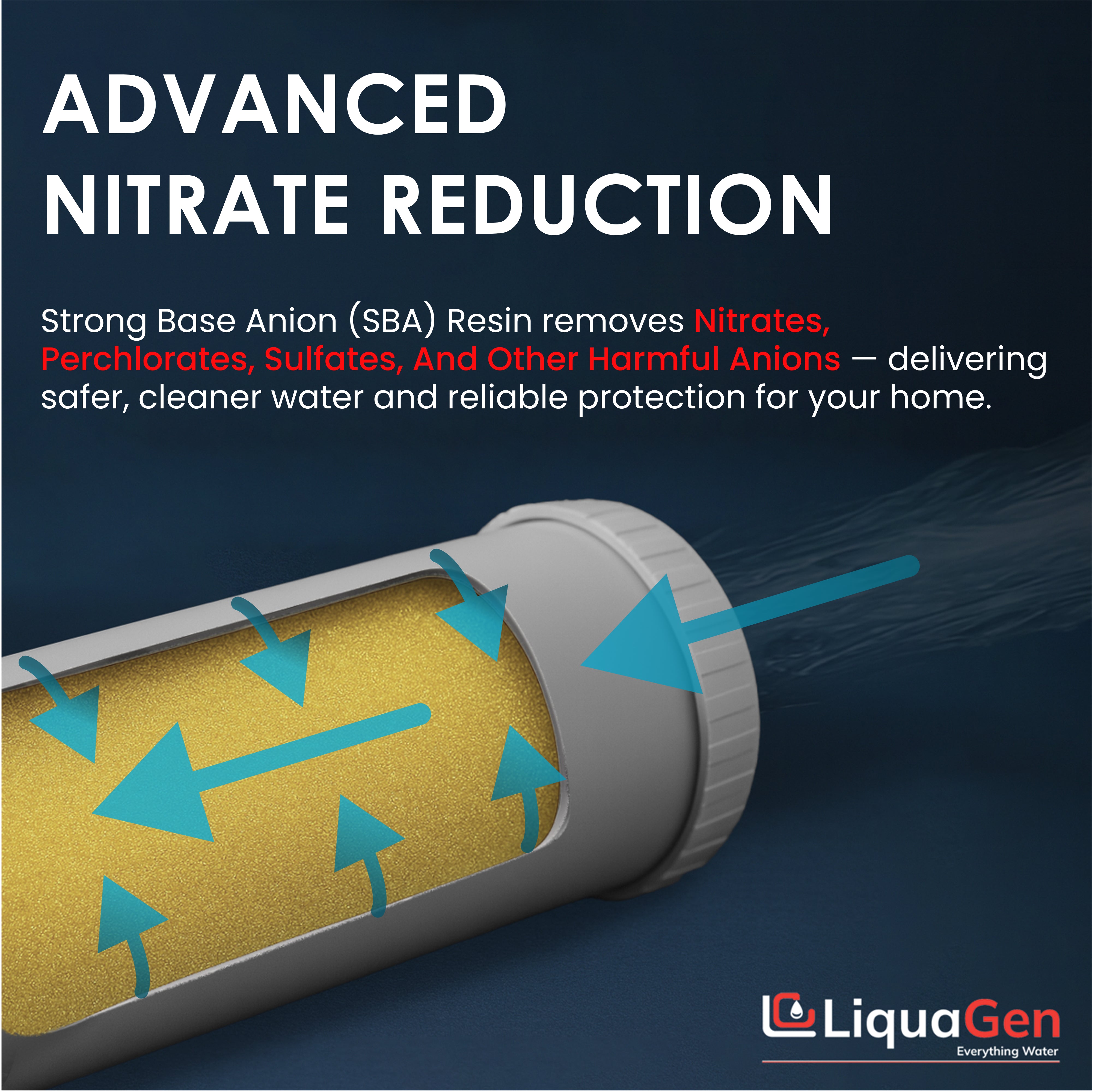 4.5" x 10" Strong Base Anion Filter Cartridge (Nitrate Reduction)