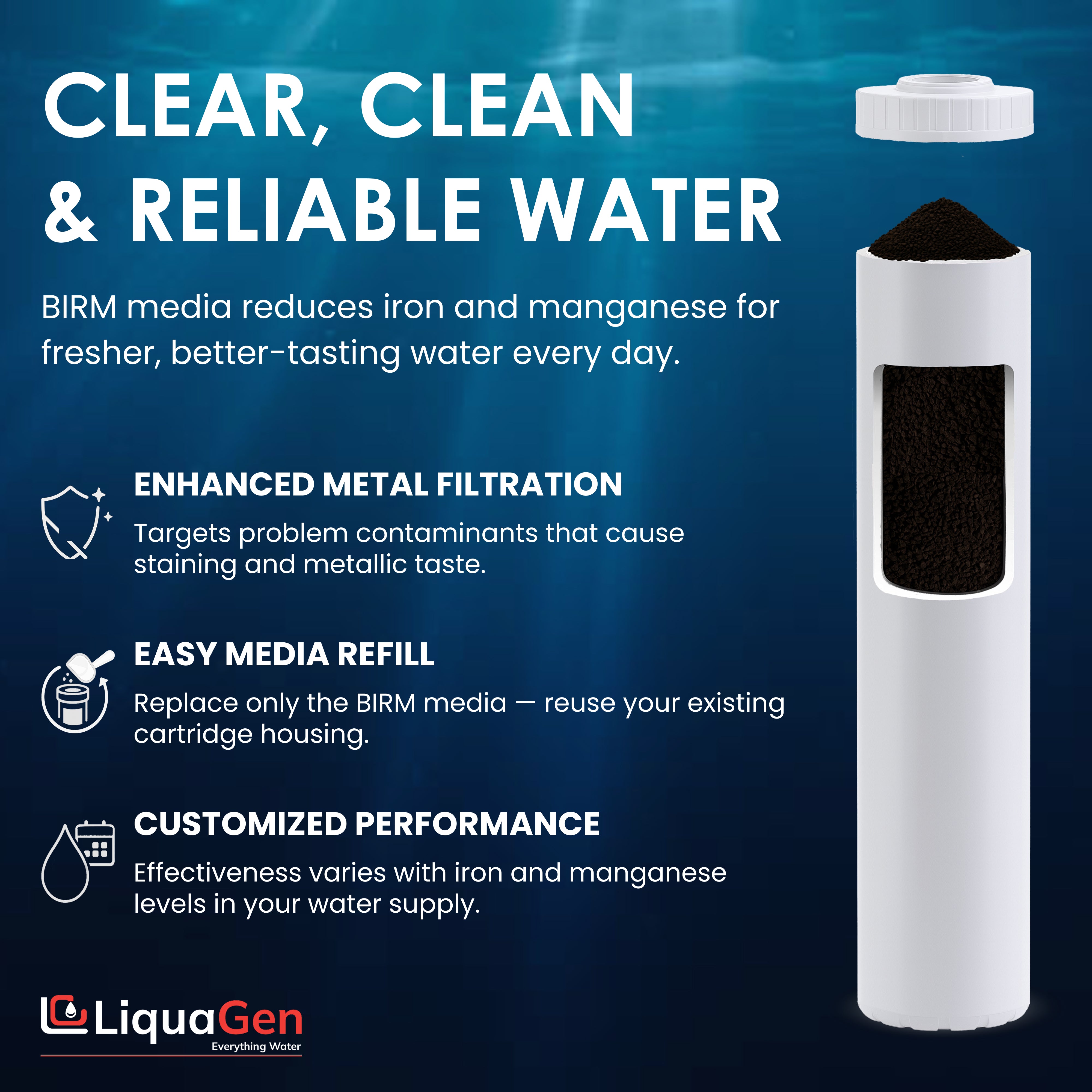 4.5" x 20" BIRM Filter Cartridge (Iron & Manganese Reduction)