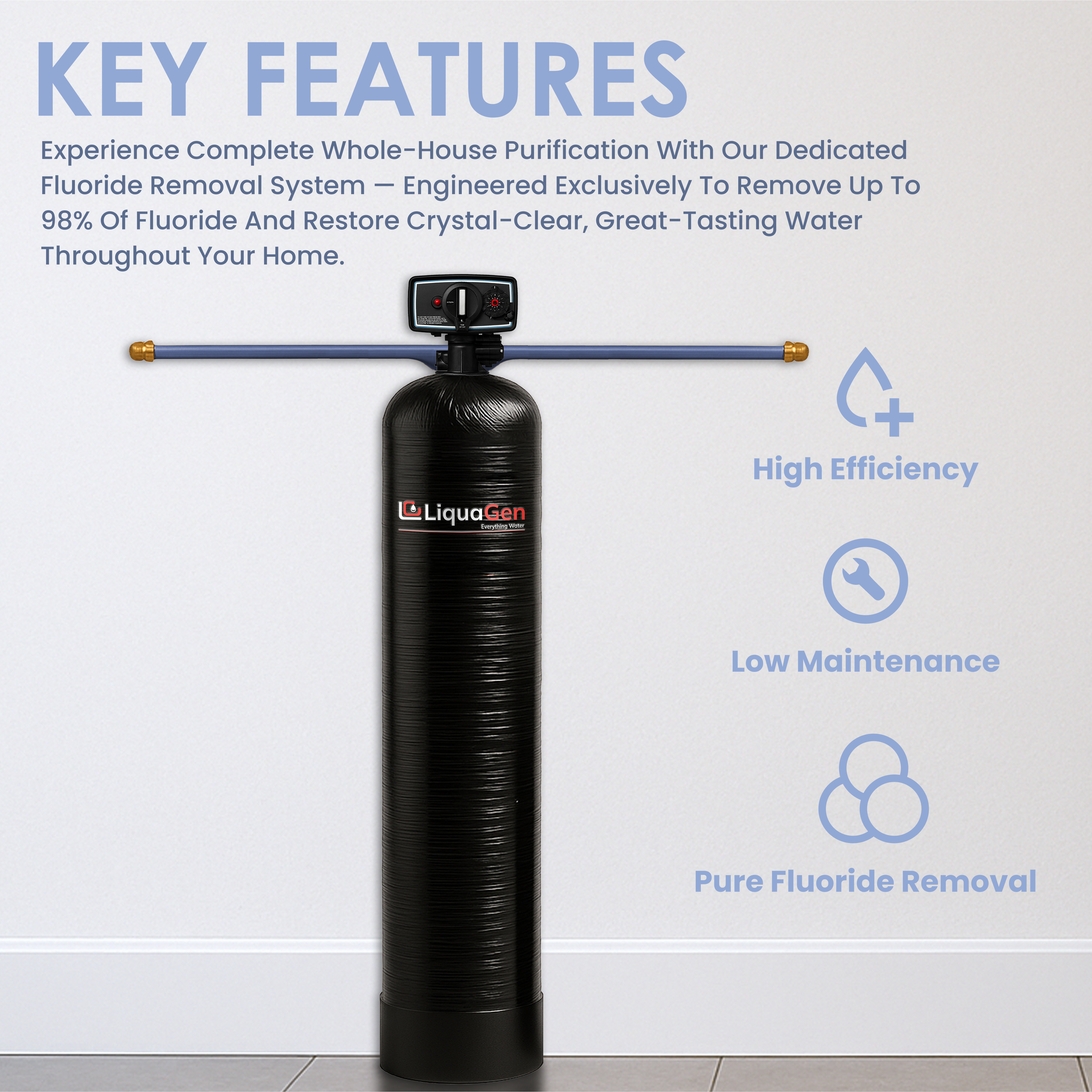 Metered Fluoride Removal Filter System - LiquaGen Water