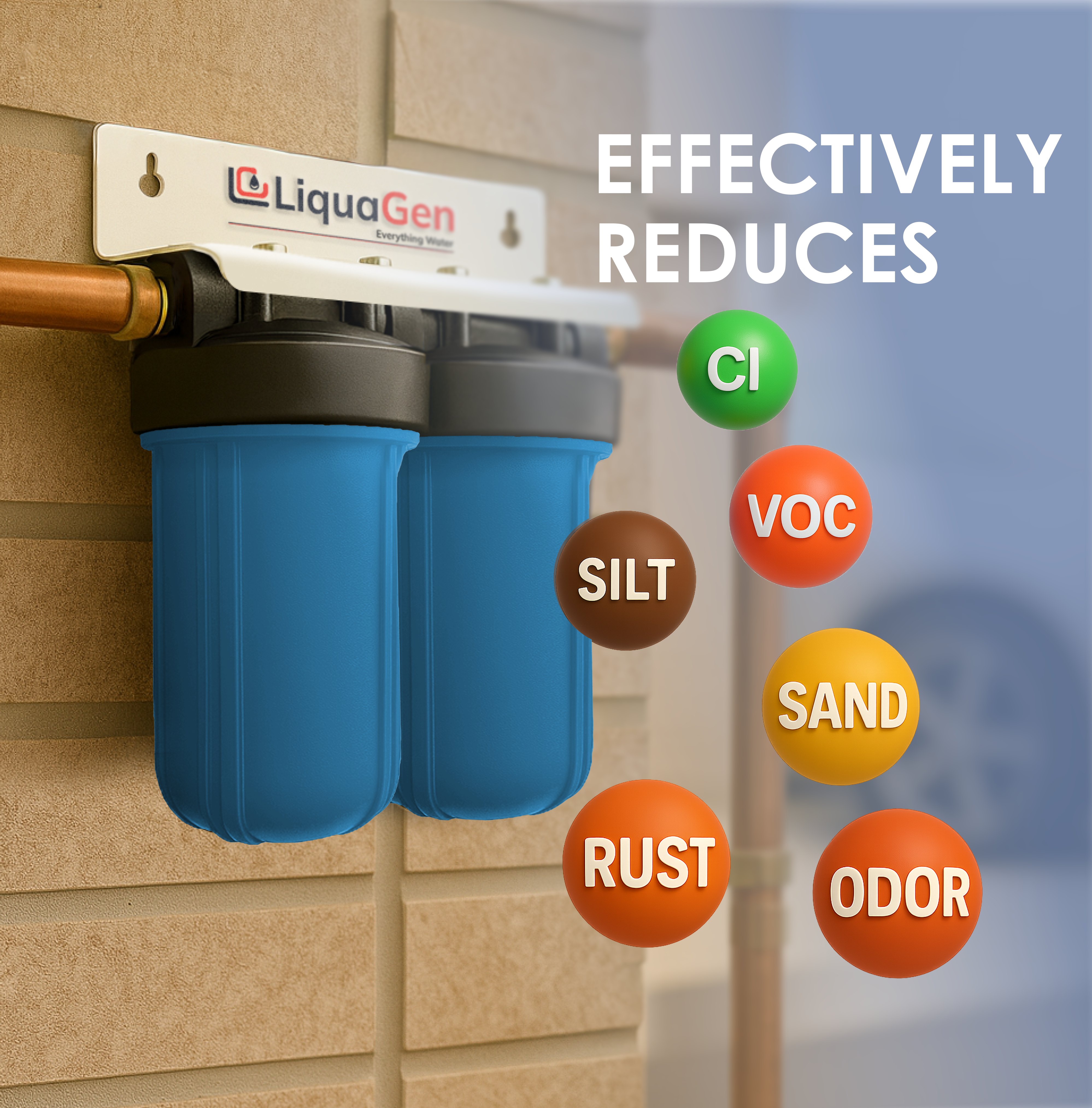 2-Stage Whole House Chlorine & Heavy Metal Reduction System