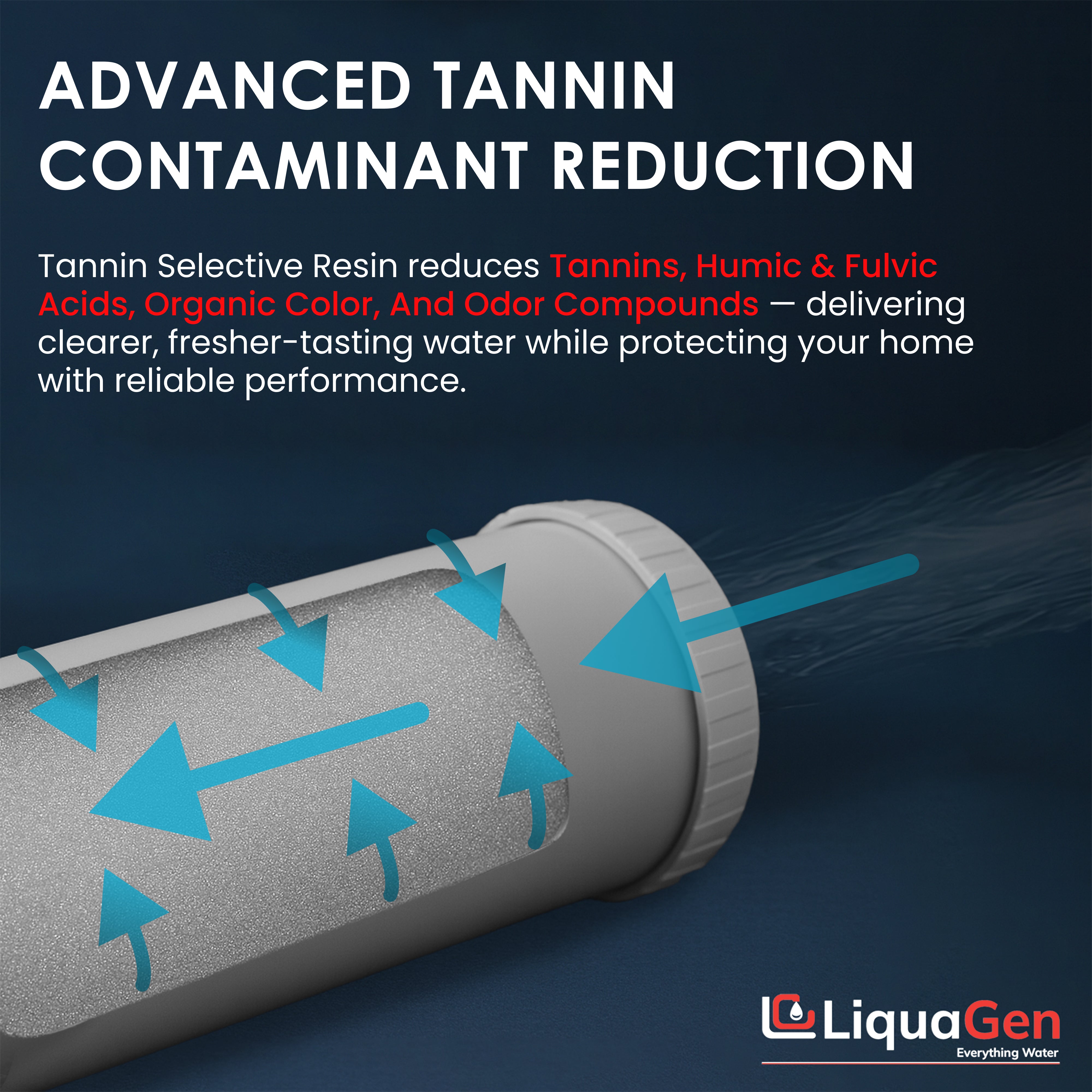 2.5" x 20" Tannin Reduction - LiquaGen Water