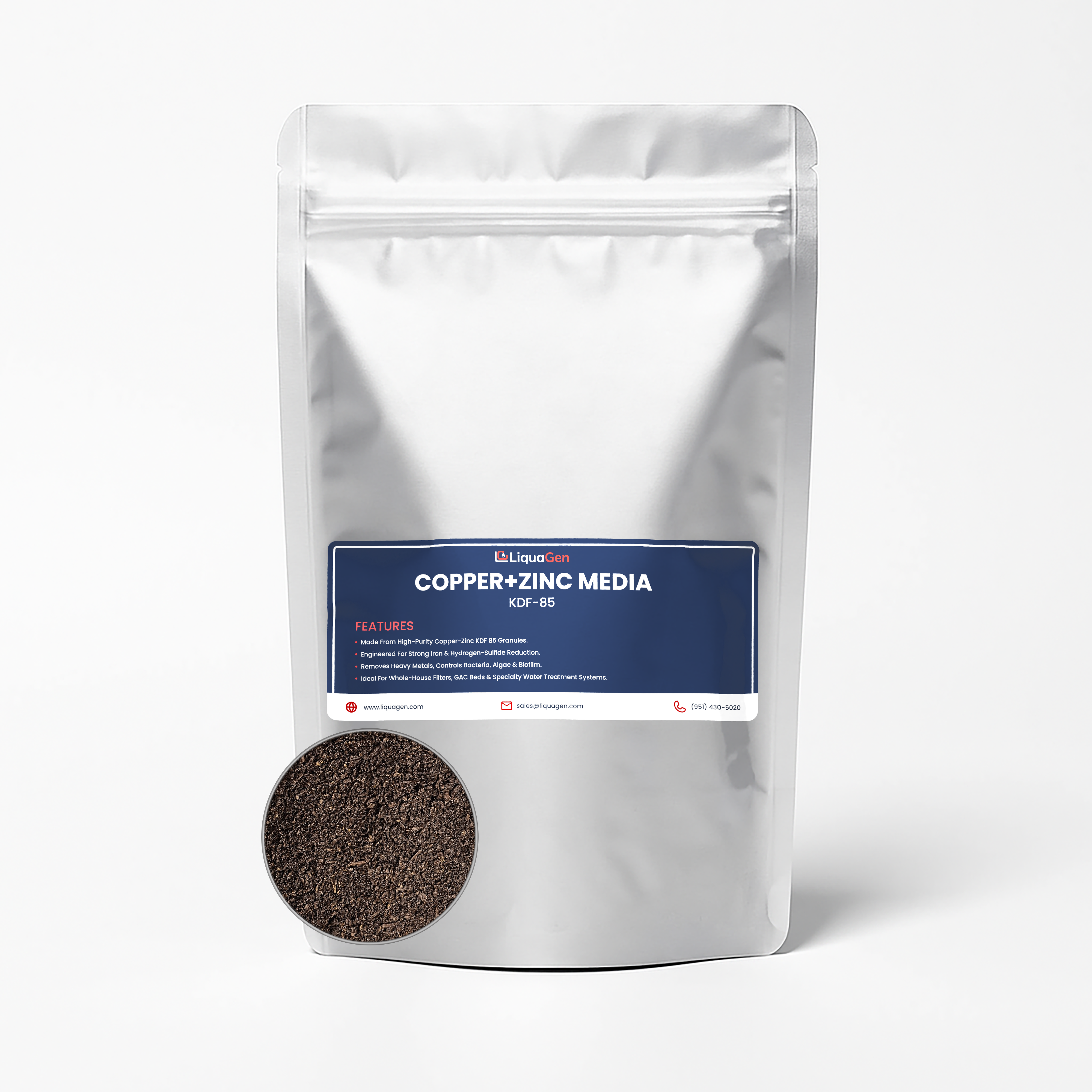 KDF 85 Filter Media – 1 lb Copper-Zinc Redox Granules for Iron, Sulfur Odor, Heavy Metal & Bacteria Removal in Well Water Systems