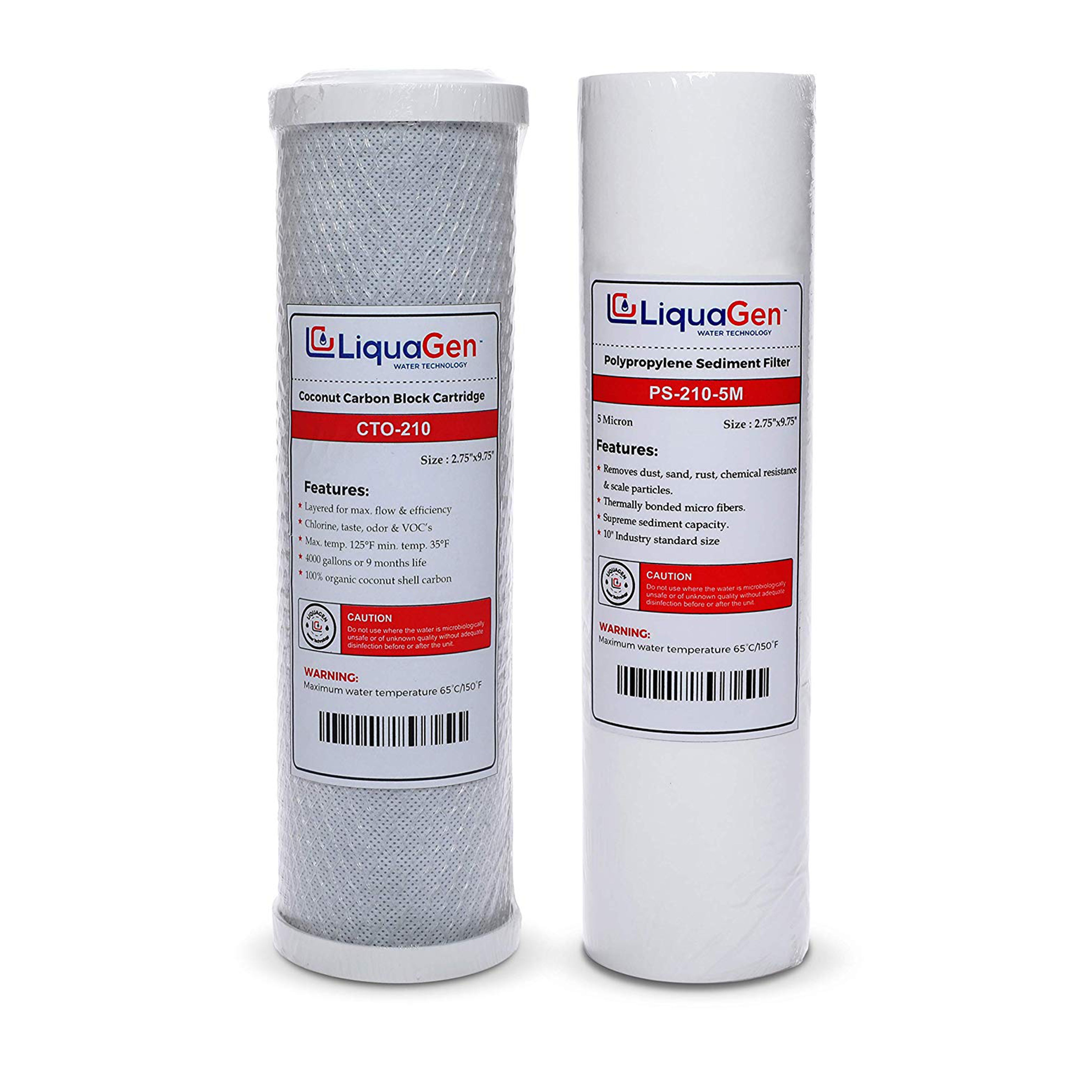 Sediment & Carbon Replacement Filter Set | Reverse Osmosis | Standard 10"