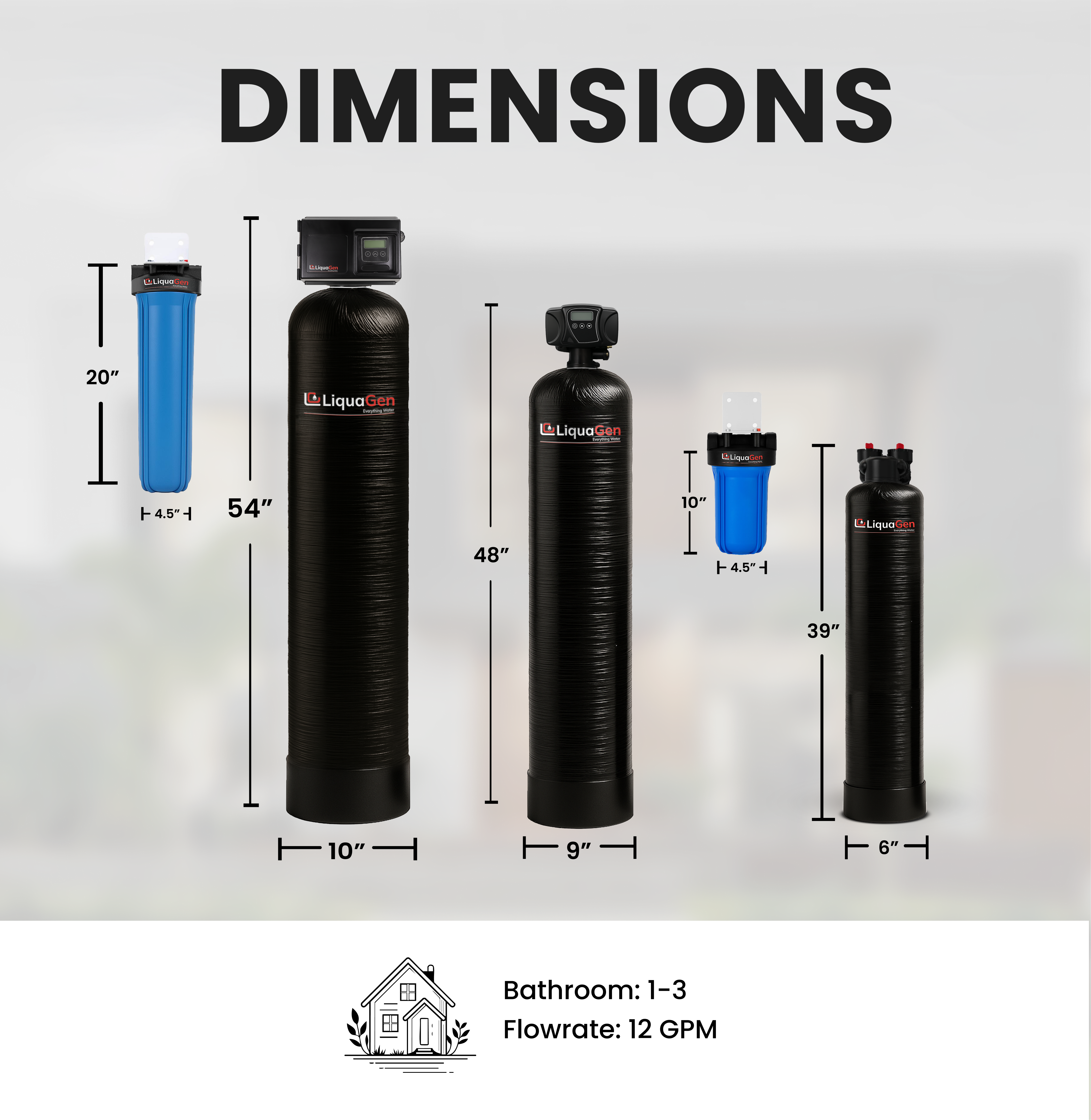 Ultimate Whole House Well Water Filter Salt-Free Conditioner System Combo