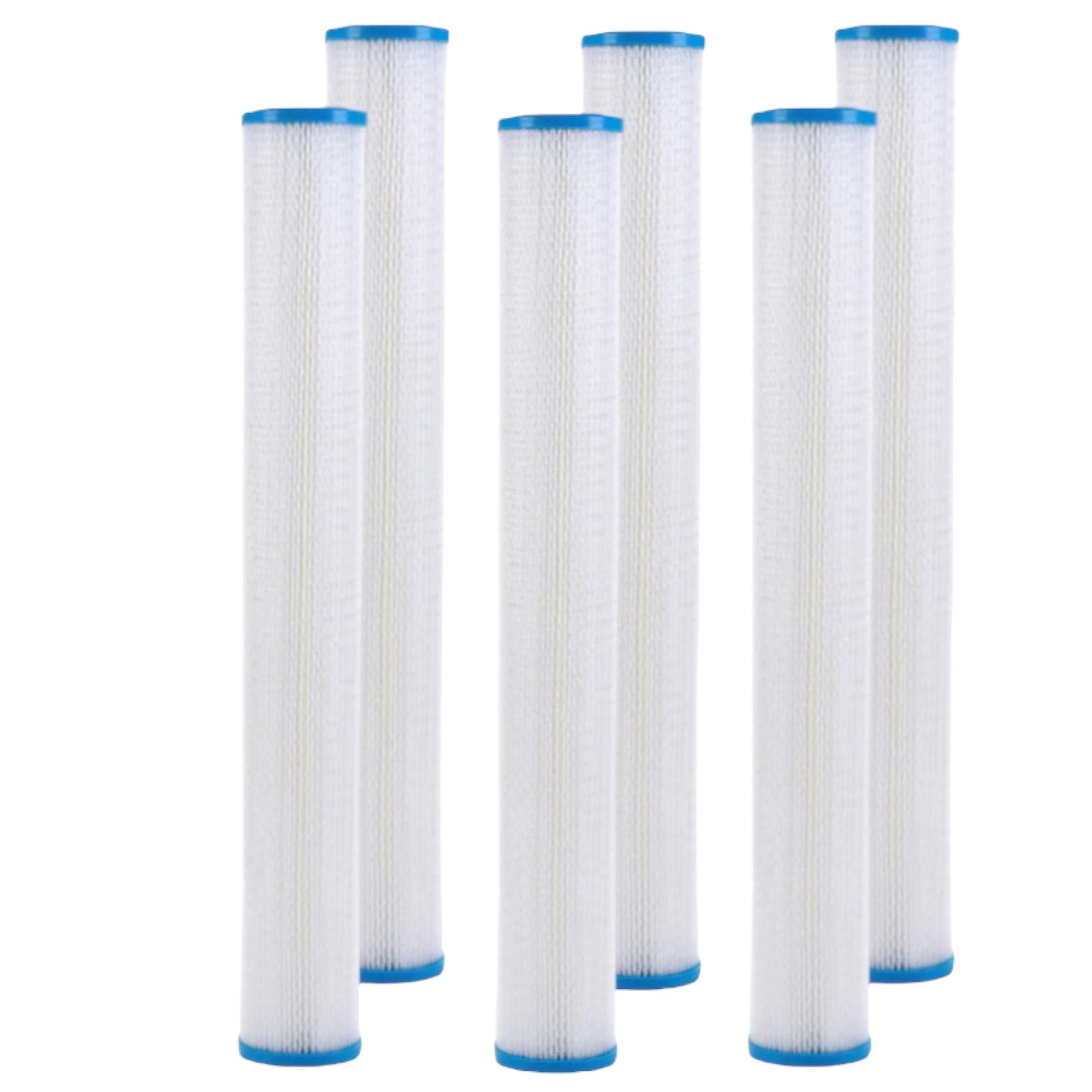 2.5" X 20" OD Polyester Washable & Reusable Pleated Sediment Filter