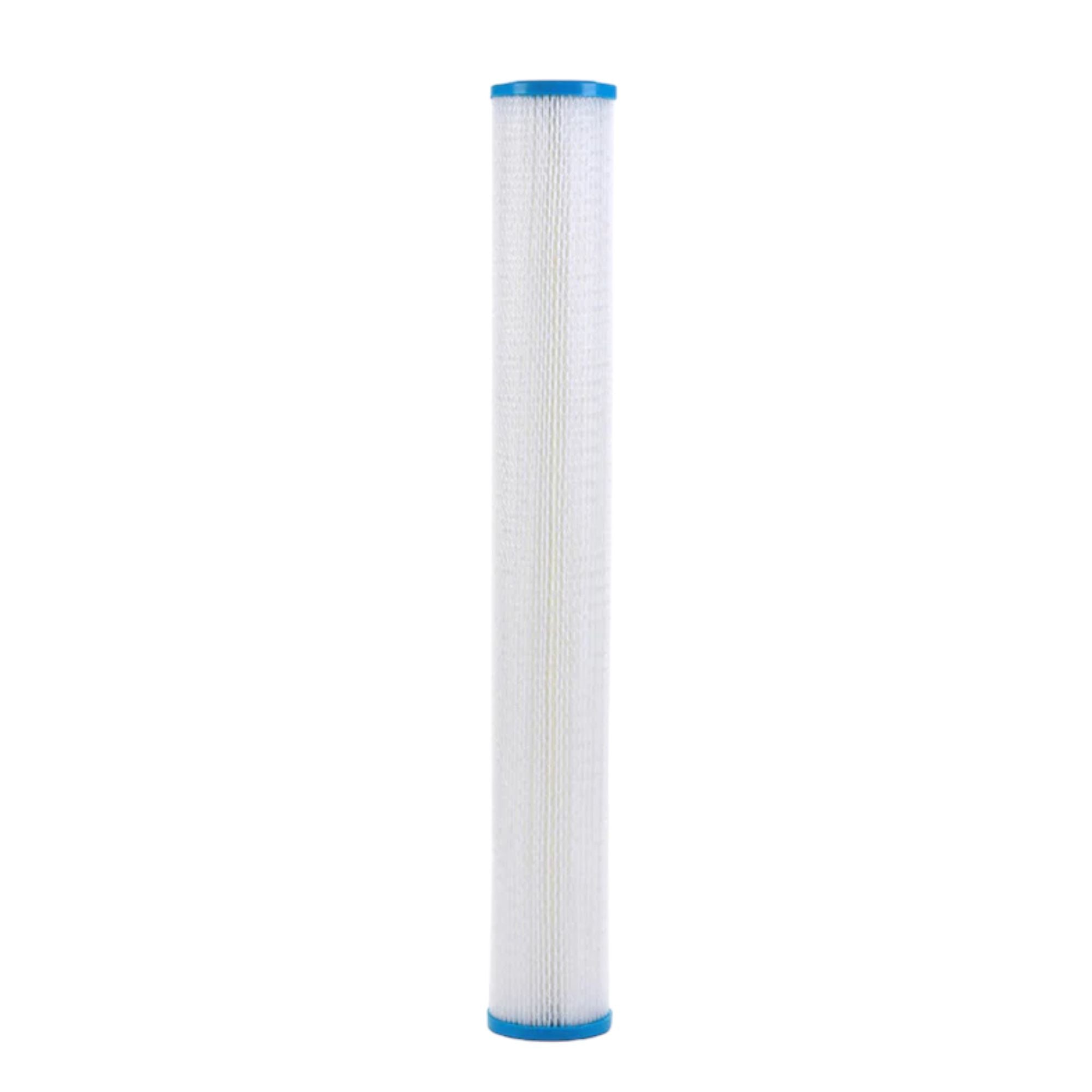 2.5" X 20" OD Polyester Washable & Reusable Pleated Sediment Filter