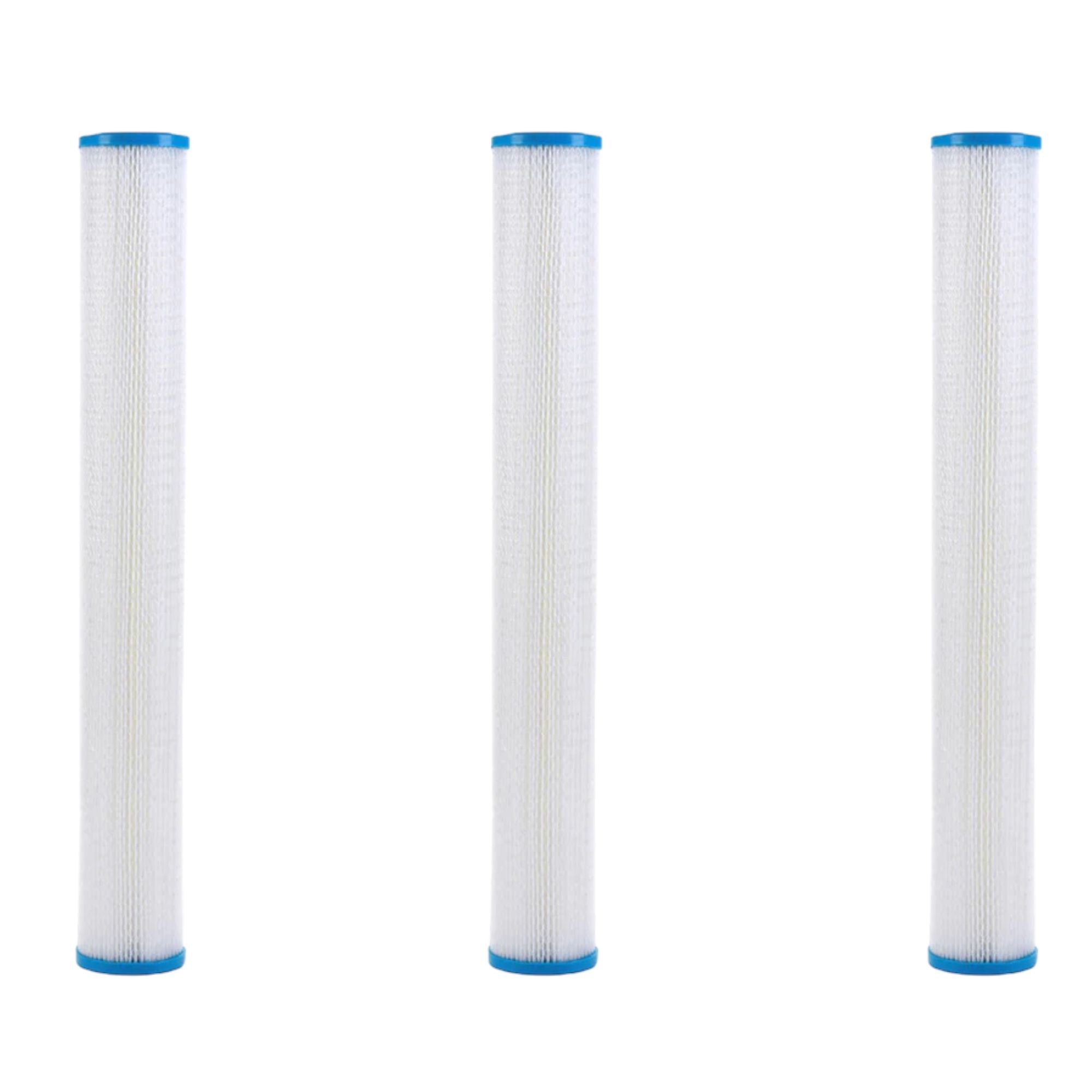 2.5" X 20" OD Polyester Washable & Reusable Pleated Sediment Filter