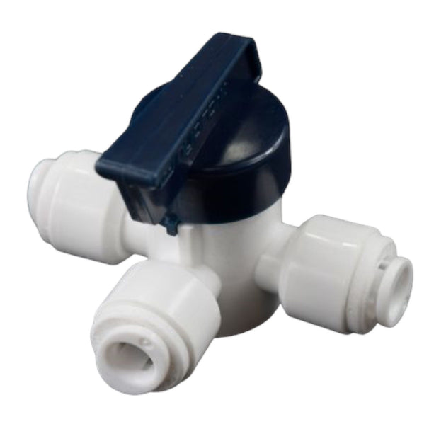 3Way Ball Valve 1/4" Push Connect LiquaGen Water