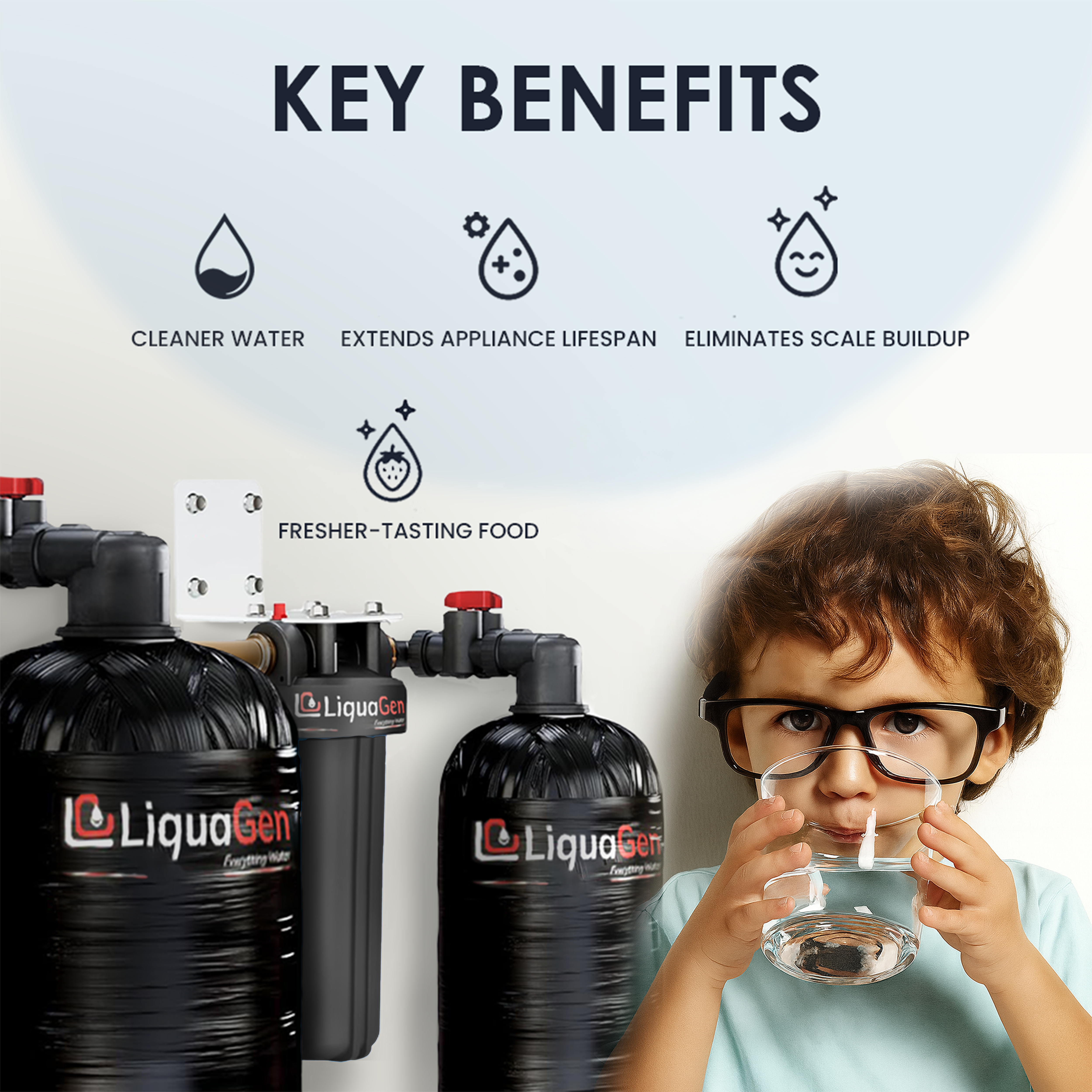 Whole House Salt-Free Conditioner with Sediment Pre-Filter and Copper-Zinc Carbon Filtration – Softener Alternative