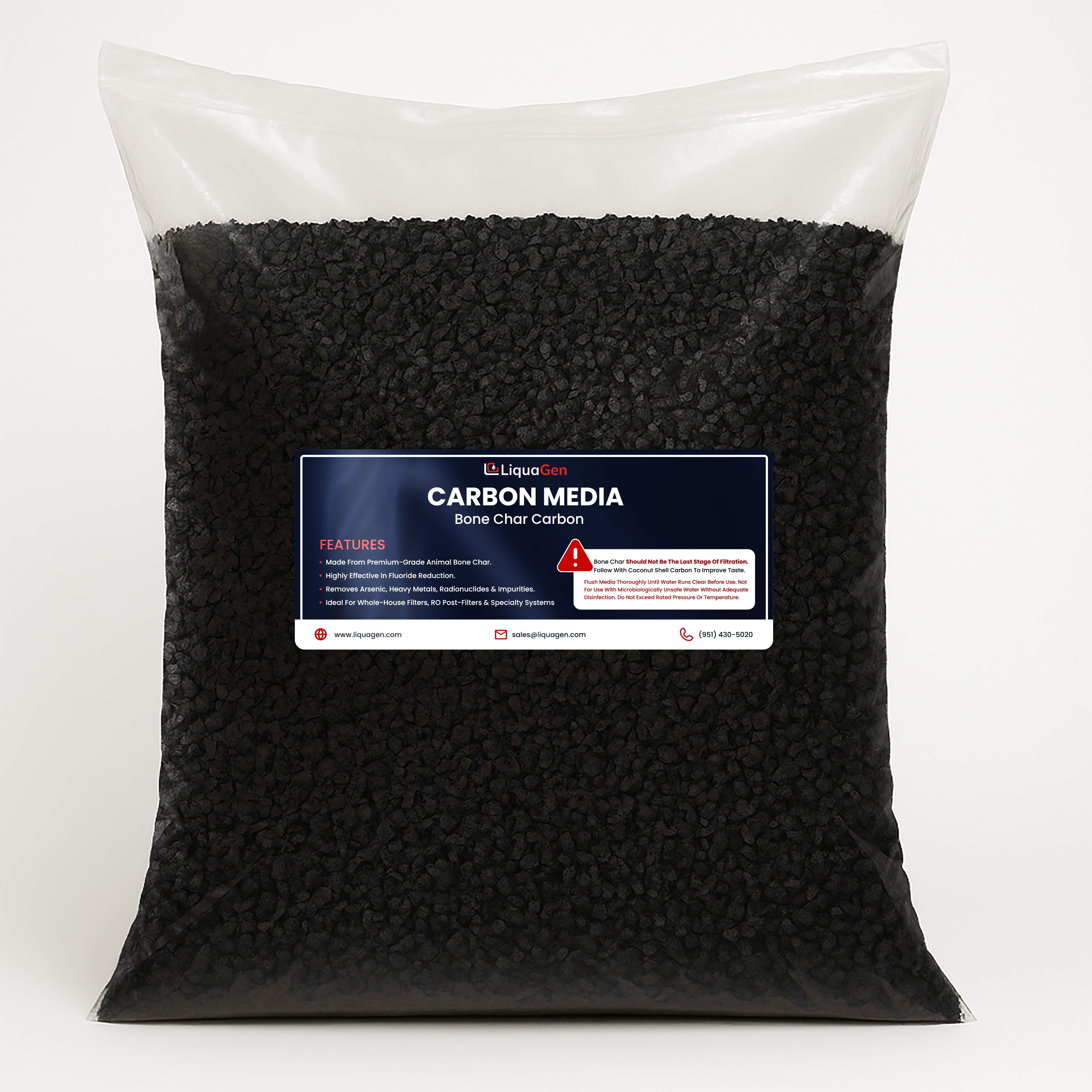 Bone Char Fluoride Filtration Media – 1/2 cu. ft. Bag