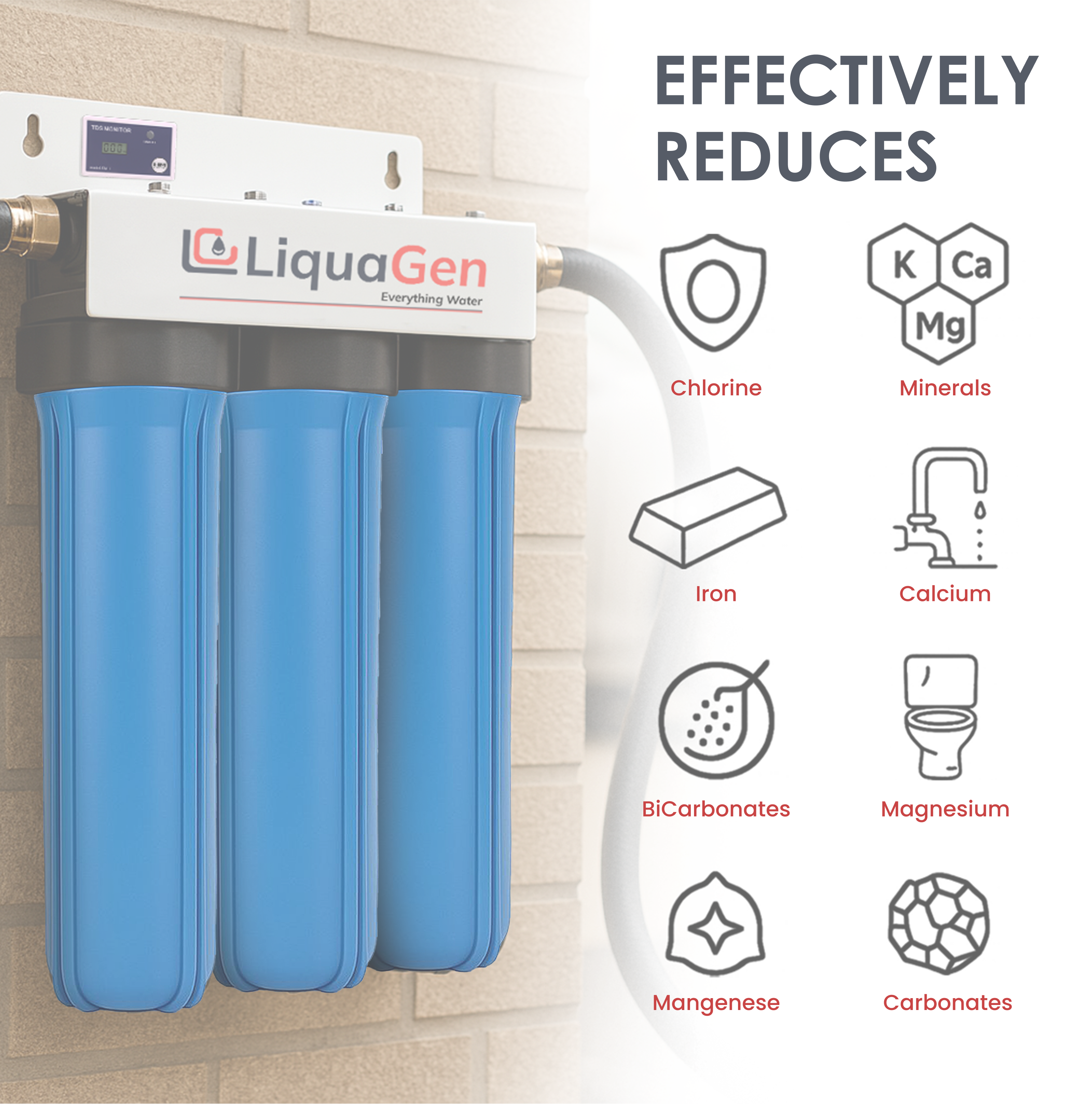 4.5" x 20" Triple Spot Free Deionizer System