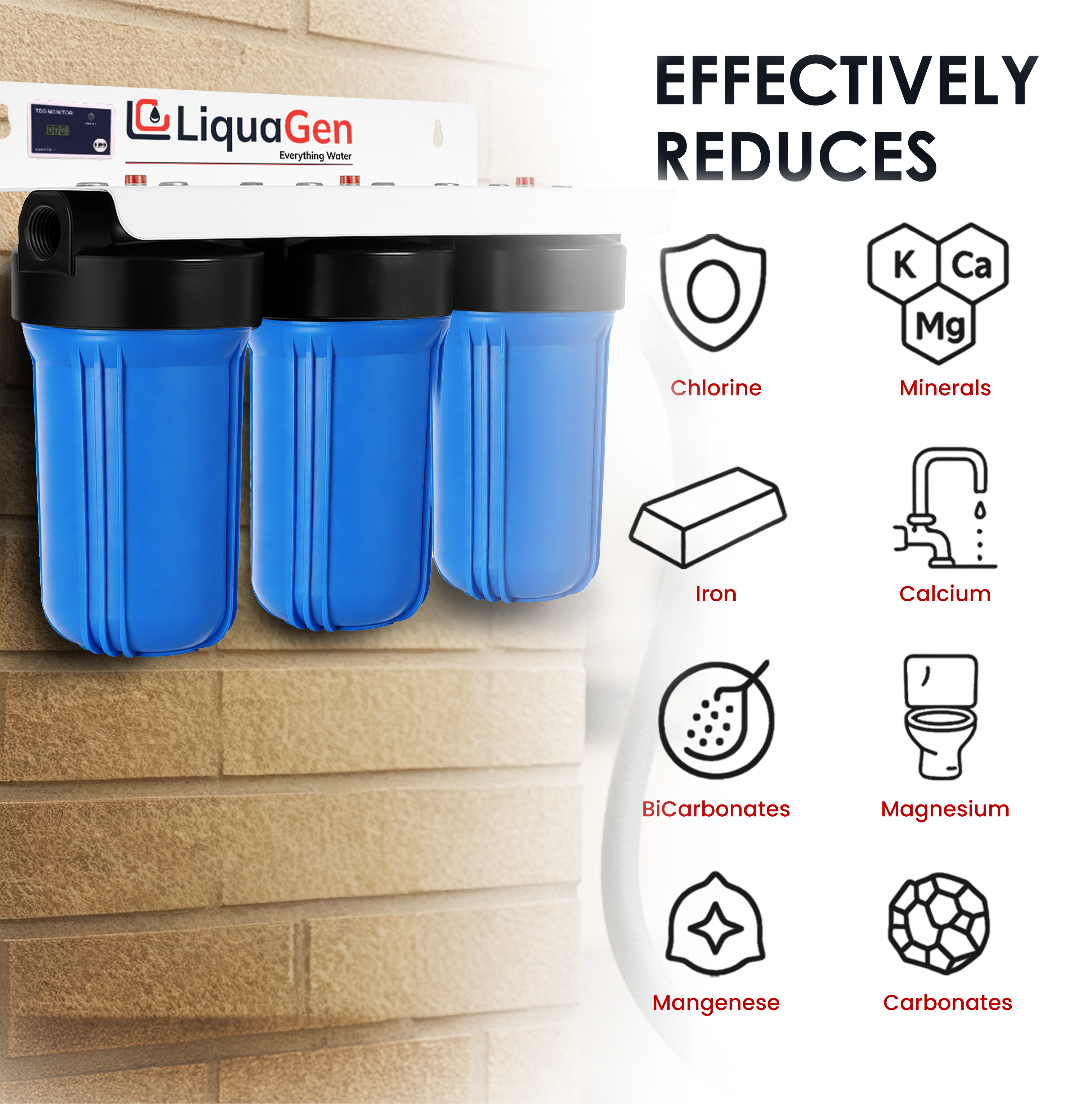 4.5" x 10" Triple Spot Free Deionizer System