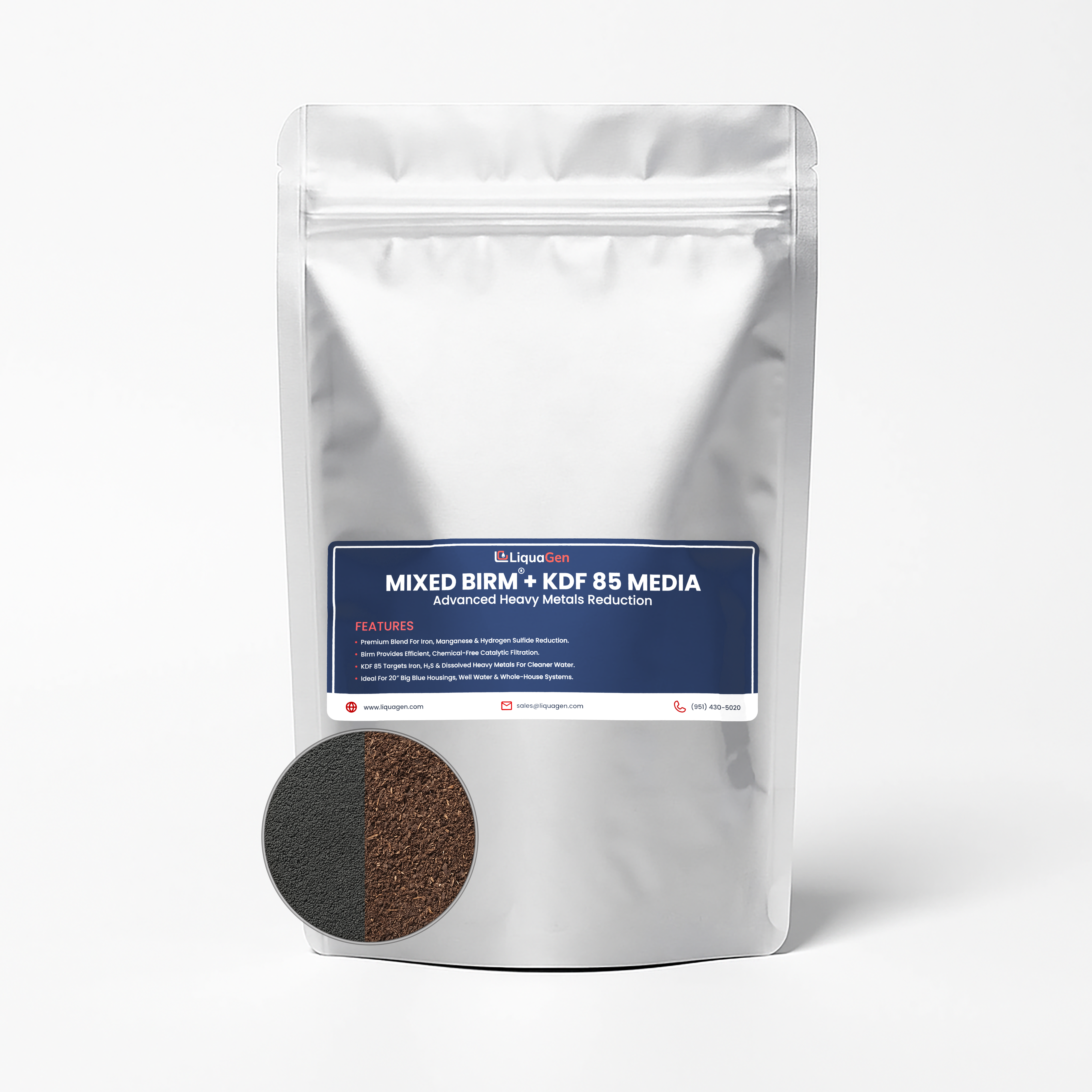 Birm + KDF 85 Water Filtration Media – 5 lbs | Removes Iron, H₂S & Manganese