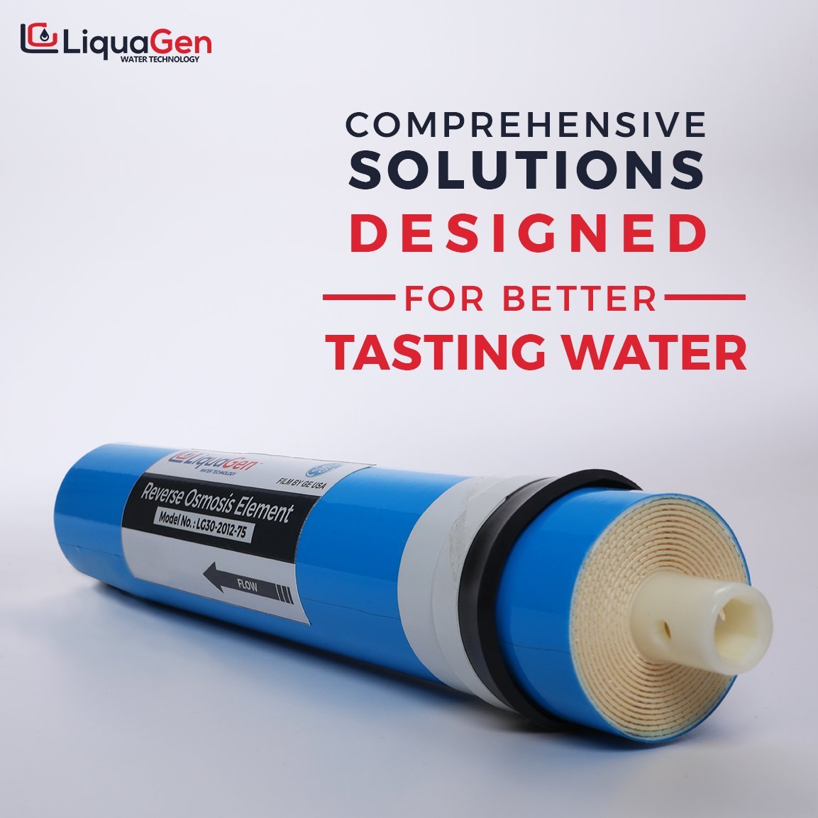 400 GPD Reverse Osmosis Membrane for Water Purification - LiquaGen Water