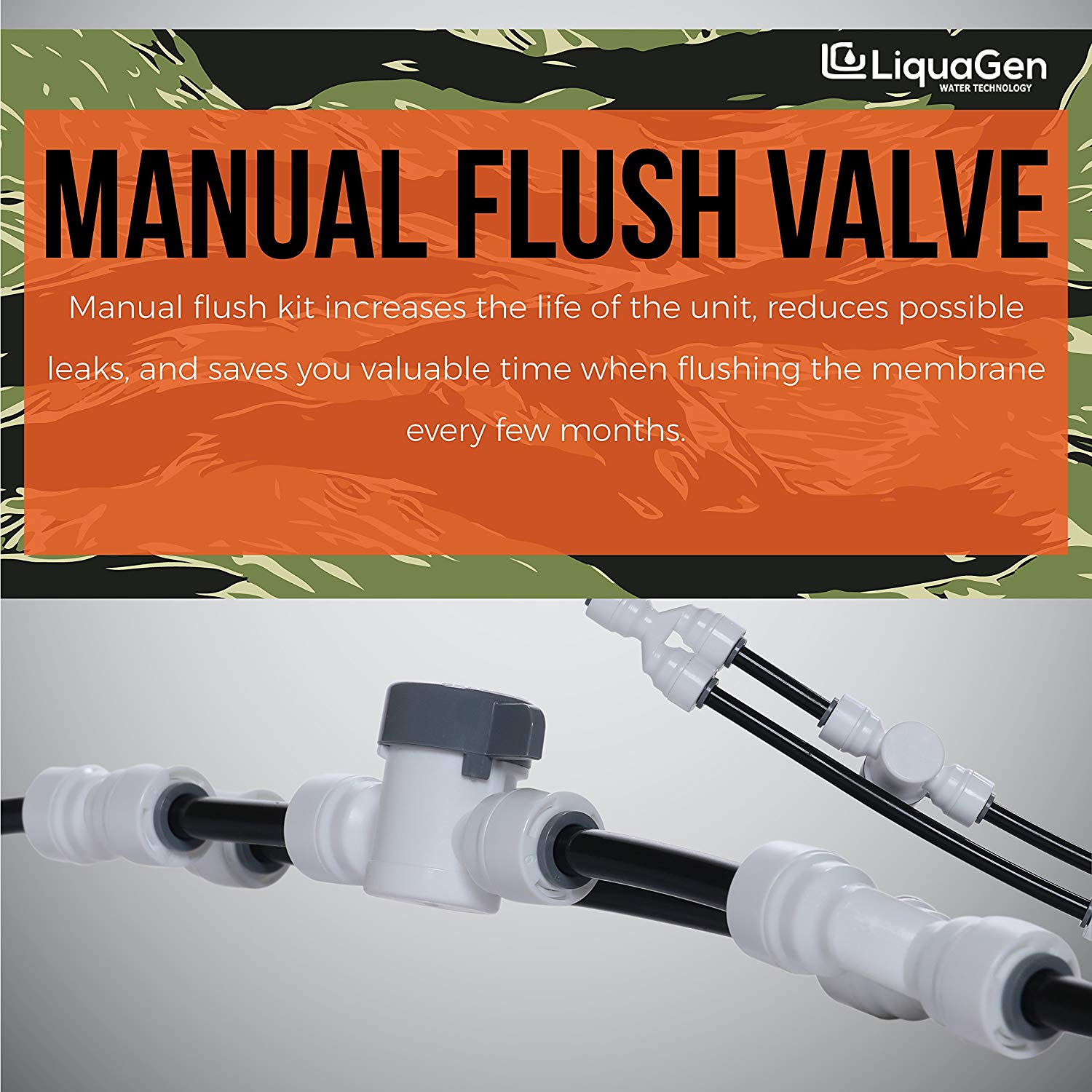 LiquaGen - Dual 6 Stage Under Sink Reverse Osmosis Drinking & Aquarium Deionization (RO/DI) Water Filter System - LiquaGen Water