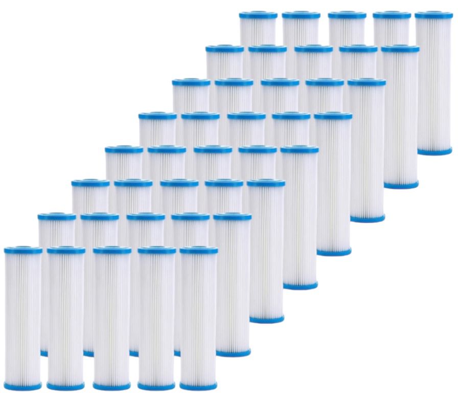 2.5" OD Polyester Washable & Reusable Pleated Sediment Filter - LiquaGen Water